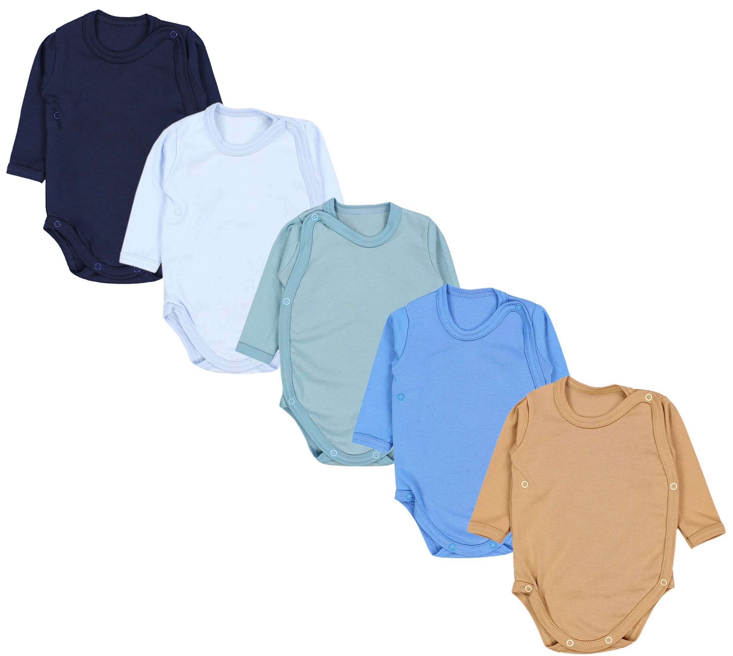 TupTam Langarmwickelbody »Wickelbody Baby Langarm Wickelbody 5er Pack«