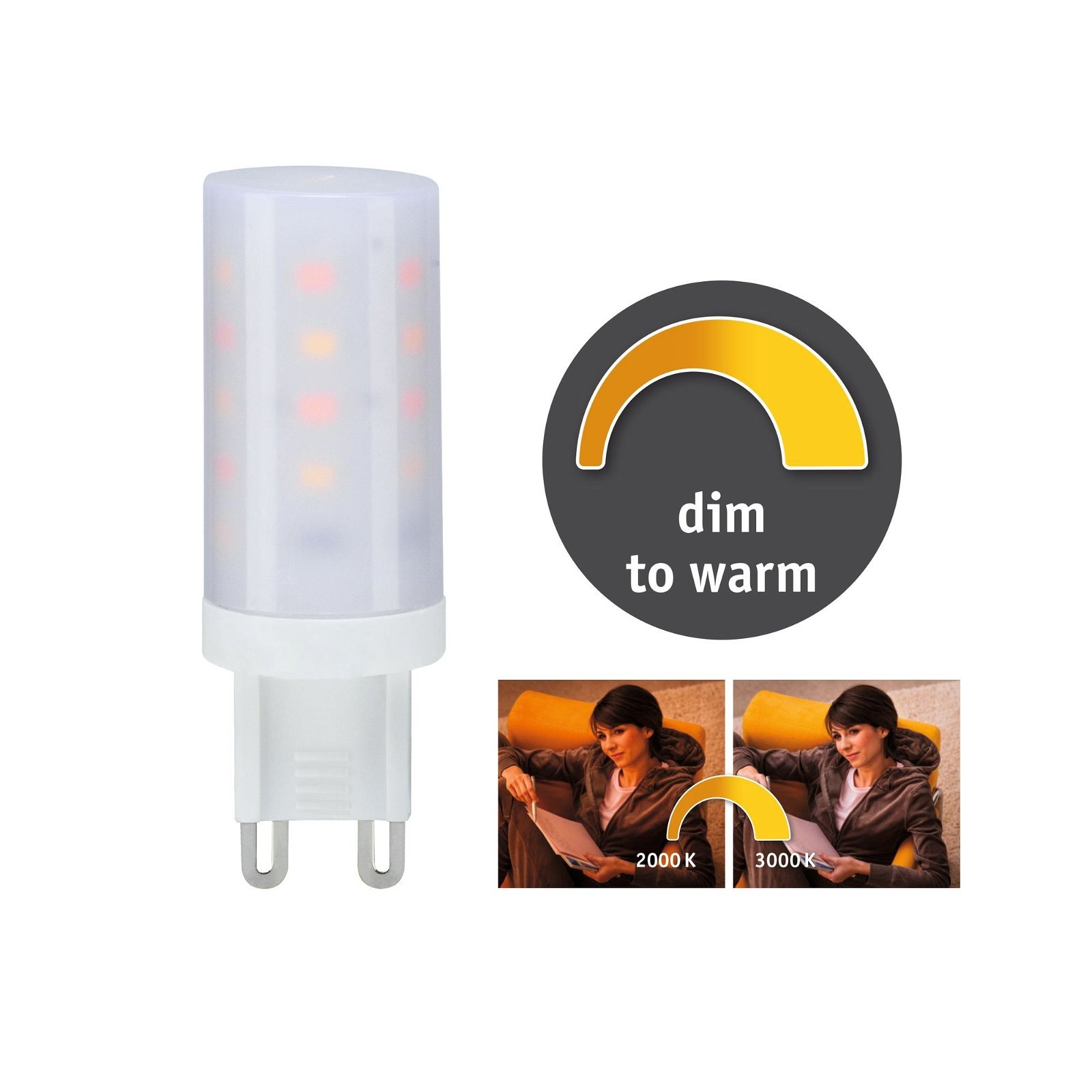 Paulmann LED-Leuchtmittel »230V Stiftsockel 1er-Pack  270lm 4W Klar« 1 Stk. Warmweiß