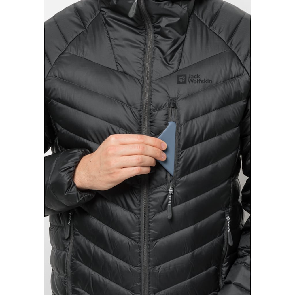 Jack Wolfskin Daunenjacke »PASSAMANI DOWN HOODY M«, mit Kapuze