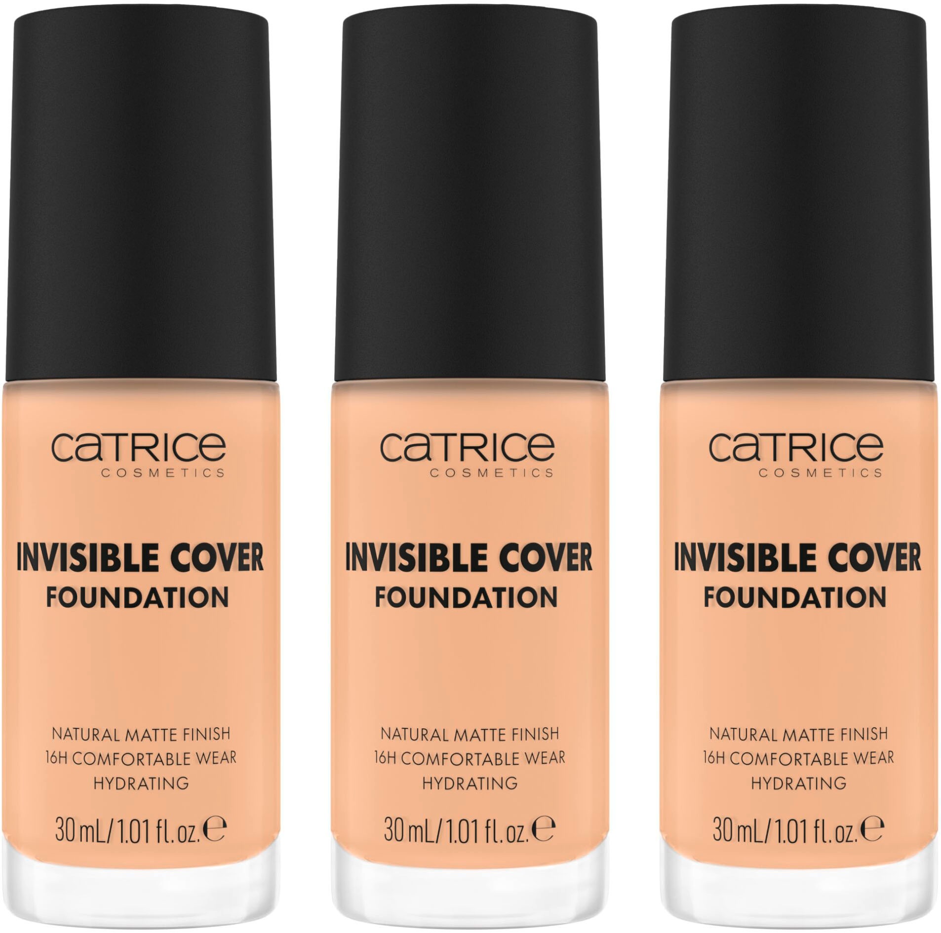 Catrice Foundation »Invisible Cover Foundation«, (Set, 3 tlg.), mit langanhaltendem Finish