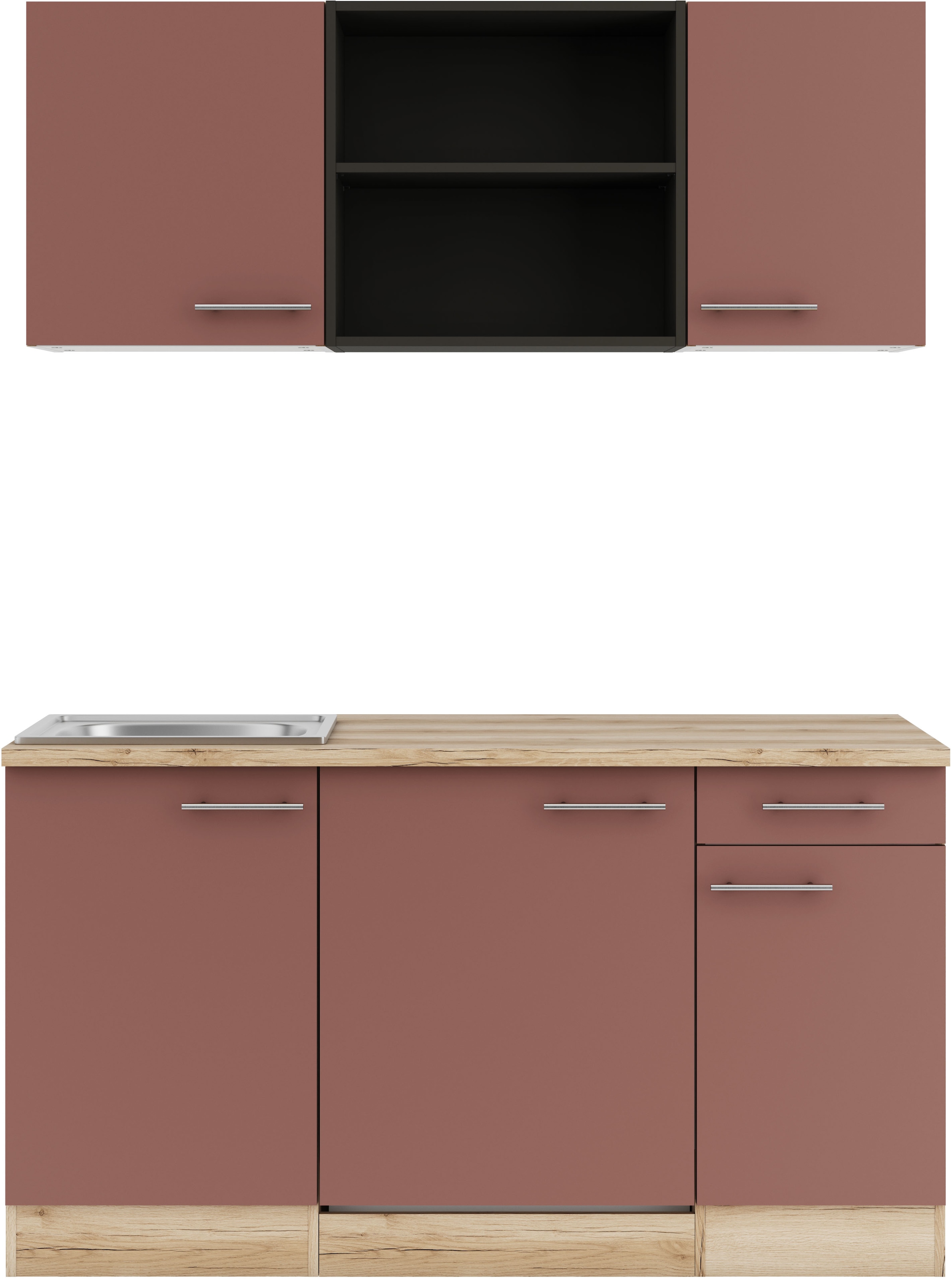 OPTIFIT Pantryküche »Bella« Breite 150 cm, wahlweise mit Kochfeld oder Unterbaukühlschrank