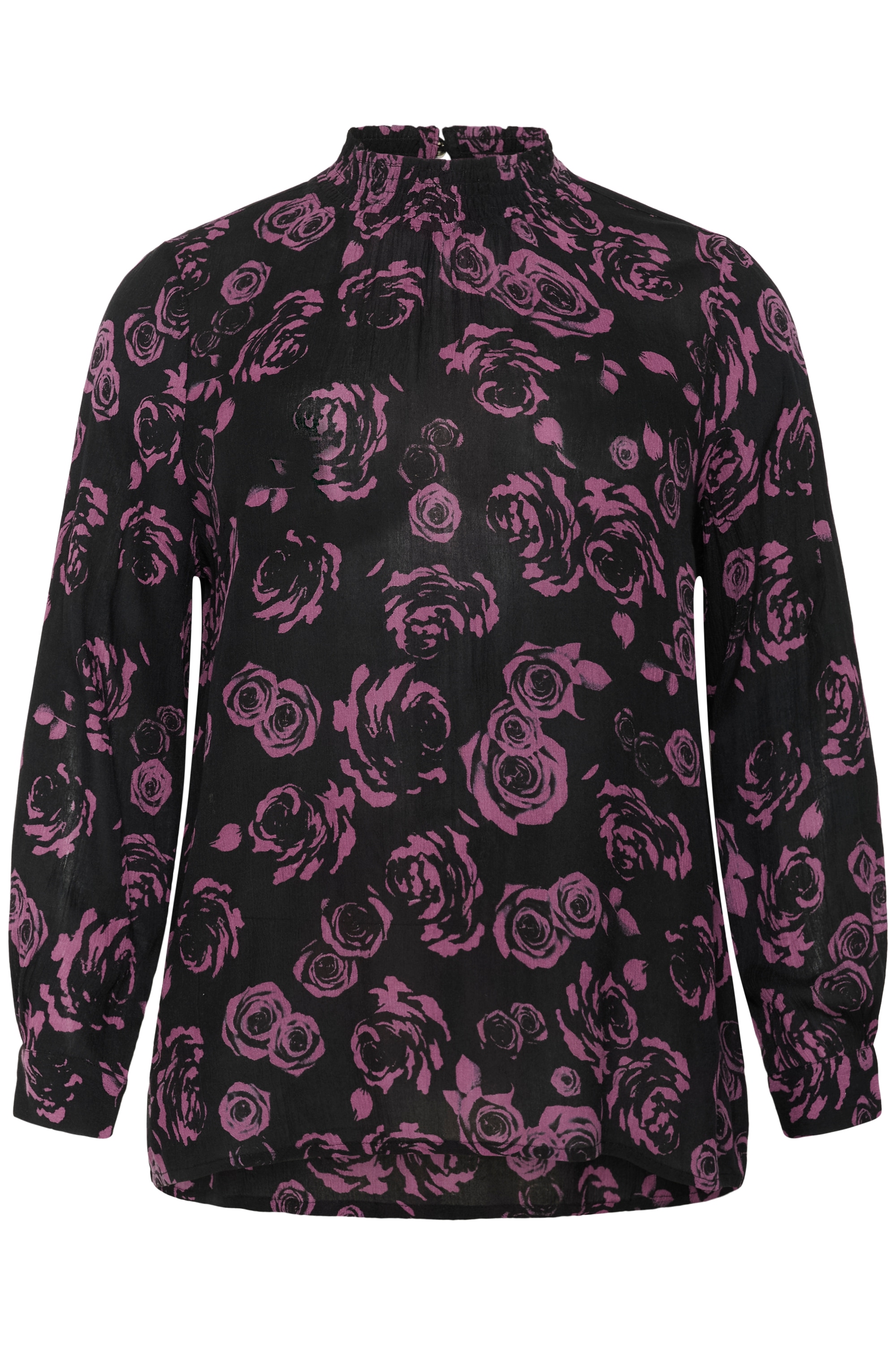 KAFFE Curve Langarmbluse »Damen Bluse langarm KCami«