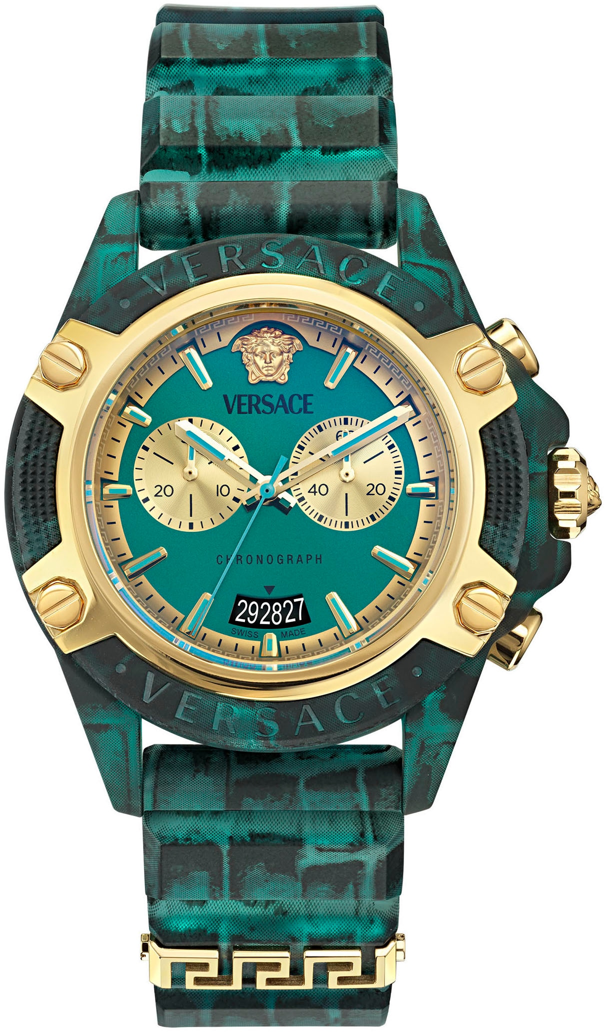 Versace Chronograph »ICON ACTIVE«, Quarzuhr, Armbanduhr, Herrenuhr, Datum, Stoppfunktion, Swiss Made