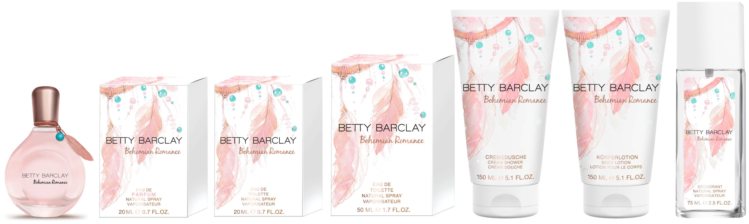 Betty Barclay Eau de Toilette »Betty Barclay Bohemian Romance EDT NATURAL SPRAY 50 ML«, (Packung, 1 tlg.), mit fruchtigen Noten