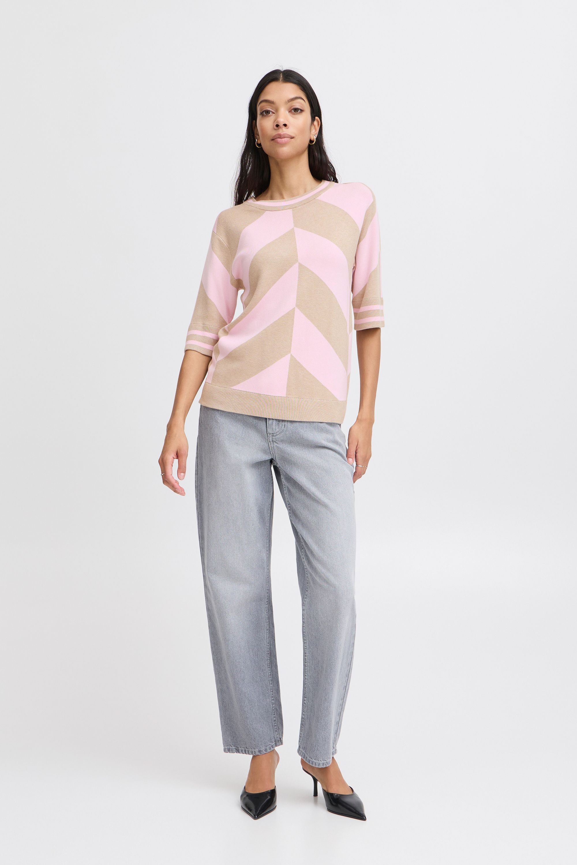 b.young Strickfleece-Pullover »Strickpullover BYMMMORLA SS GEOMETRIC«