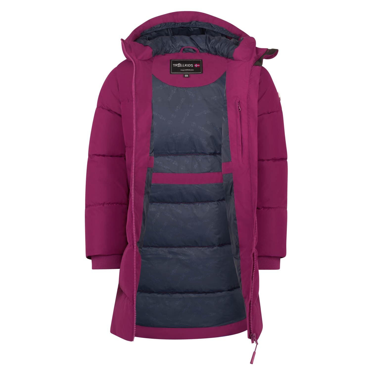 TROLLKIDS Wintermantel »GIRLS AURLAND COAT XT« mit fester Kapuze, warm wattiert, langer Schnitt