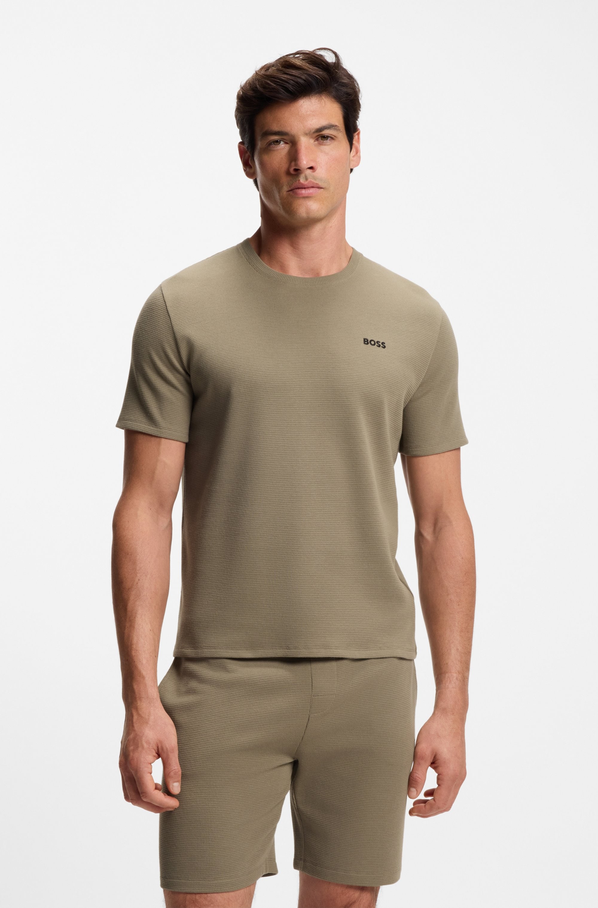 BOSS Pyjamaoberteil »Waffle T-Shirt«