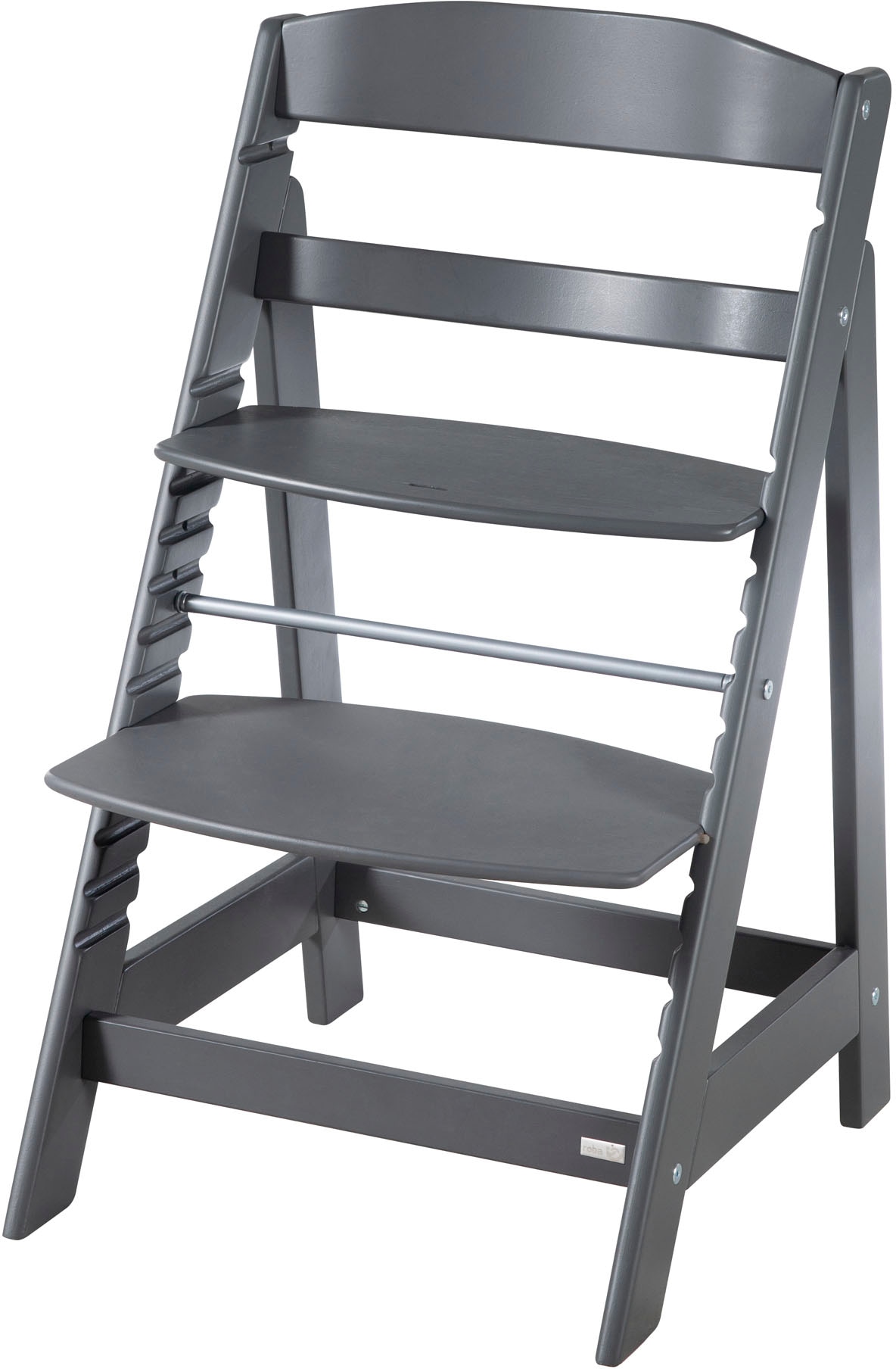 roba® Hochstuhl »Treppenhochstuhl Sit Up Click 'N' Flex, anthrazit«, aus Holz