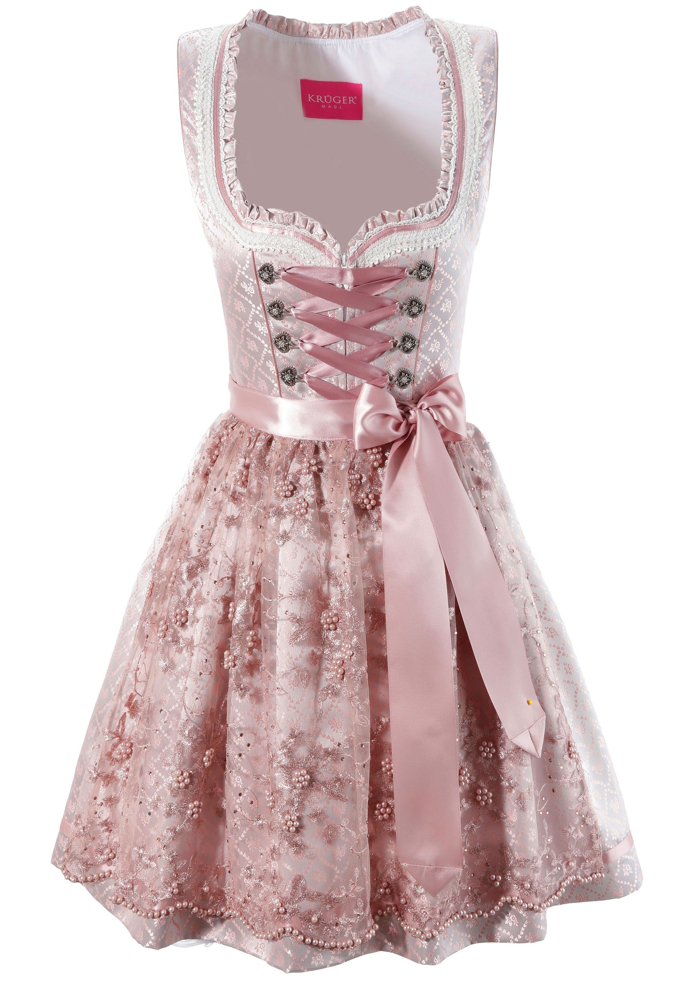 Krüger Madl Dirndl »Nalia«, (2 tlg.), kurz mit Perlenschürze