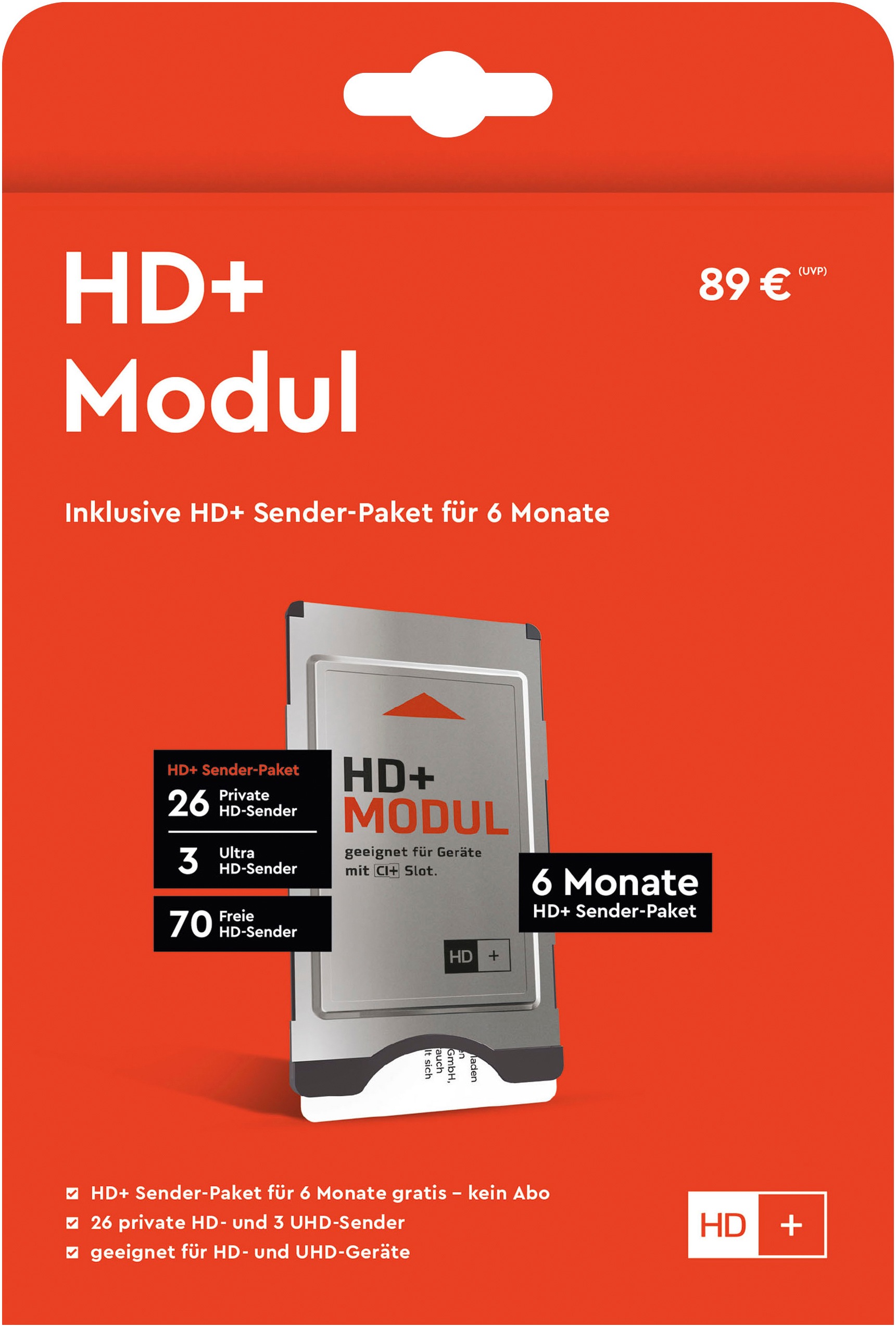 HD Plus HD+-Modul »HD+ Modul inkl. HD+ Sender-Paket für 6 Monate Gratis«