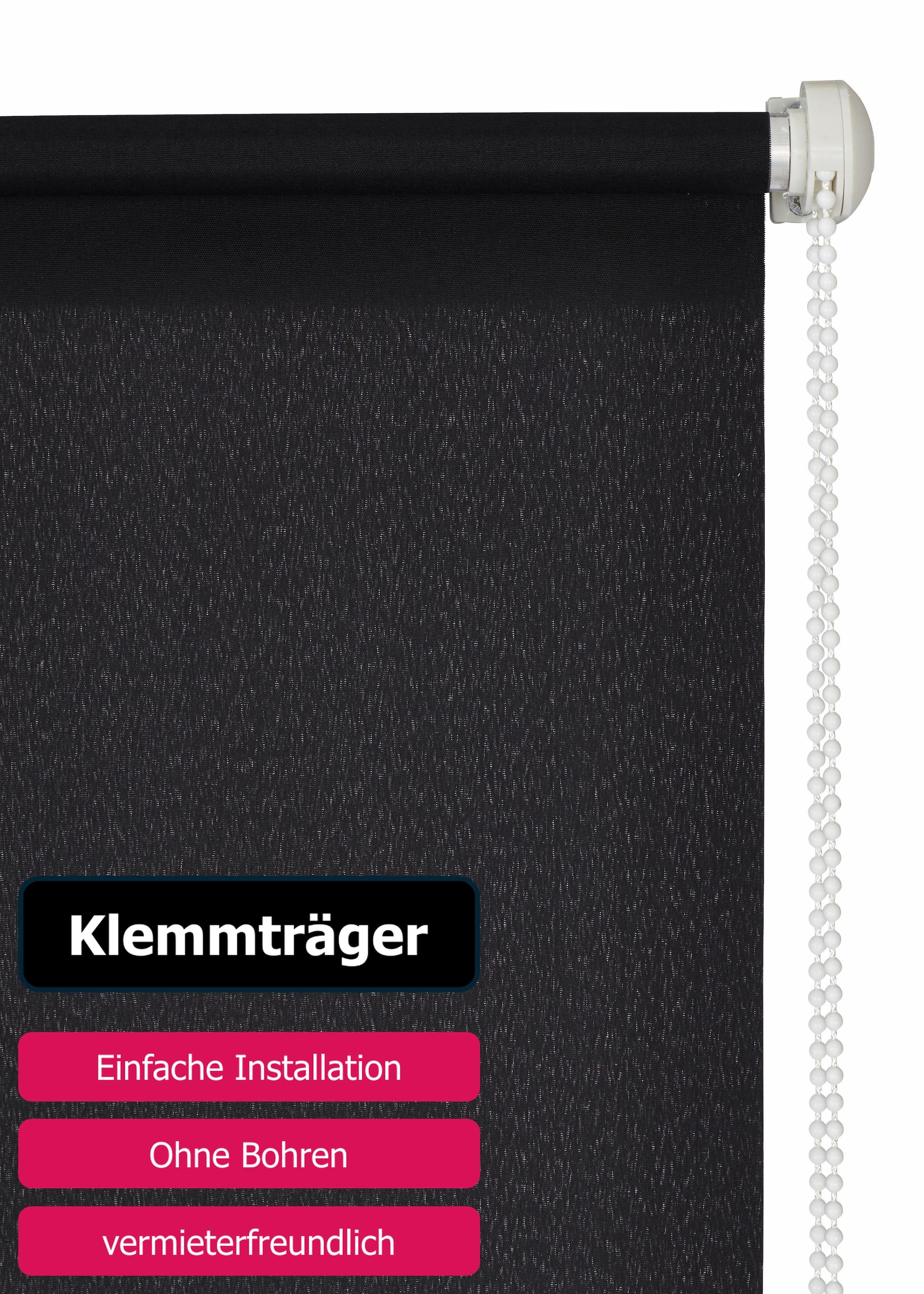 OTTO home Rollo »Themse-Uni, ohne Bohren, Lichtschutz, Klemmfix« Lichtschutz Sichtschutz ohne Bohren freihängend Bestseller, Rollo Fenster, Seitenzugrollo, Sonnenschutz