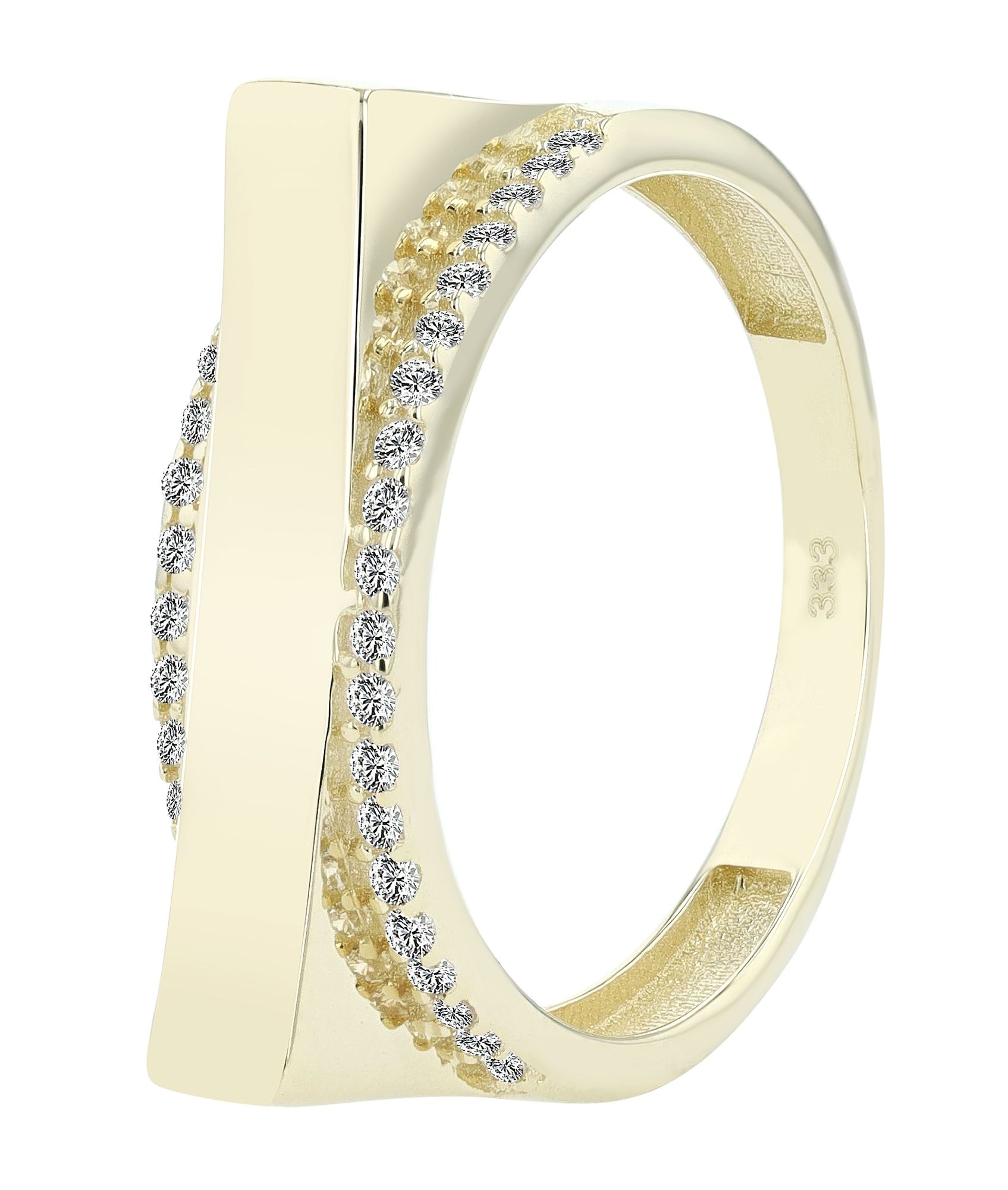 Adelia´s Fingerring »Damen Ring aus 333 Gold mit Zirkonia«