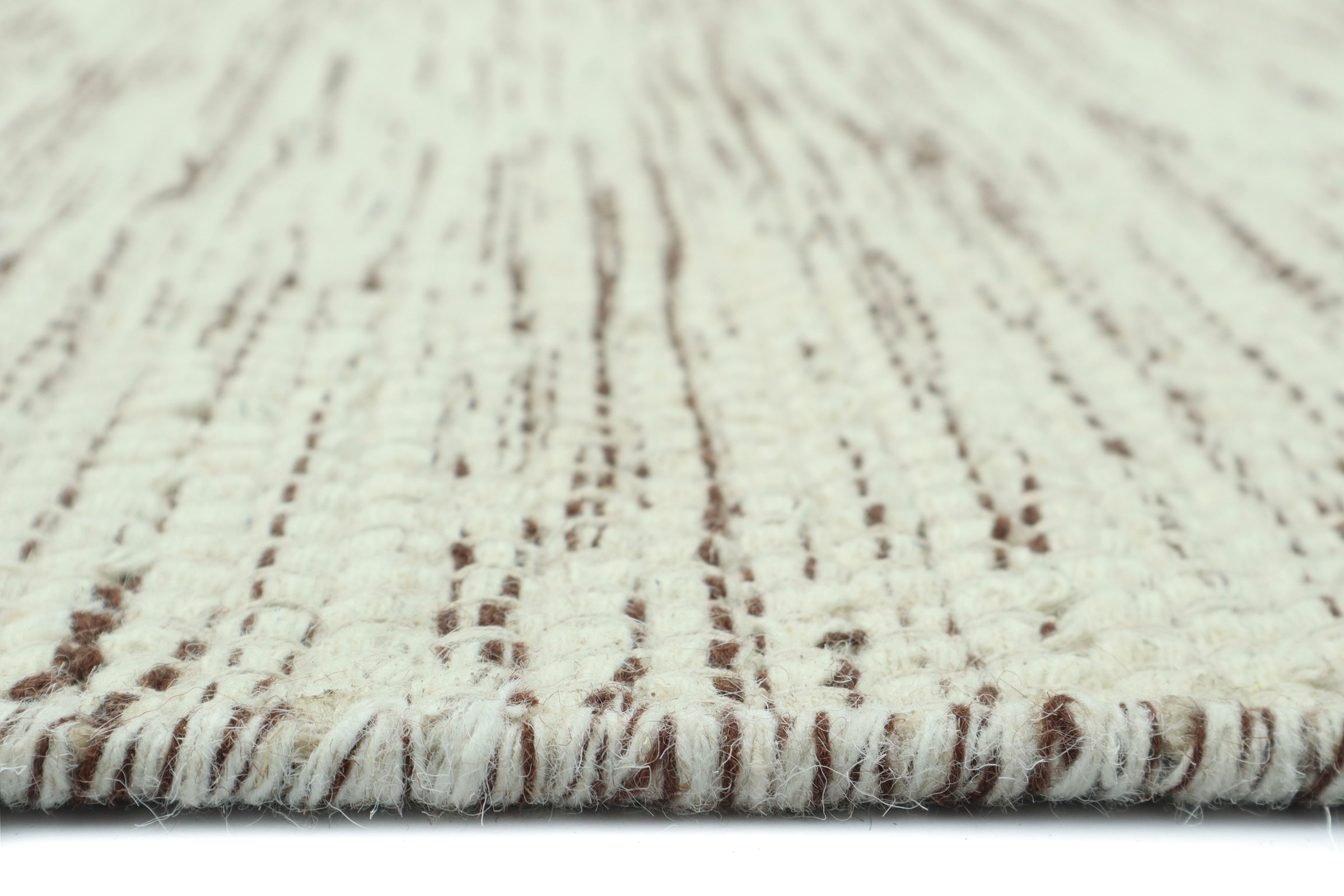 OTTO home Teppich »Lirra, mit hohem Wollanteil, Wolle-Baumwoll-Mix« rechteckig 6 mm Höhe zeitloses Design, Webstruktur, Wohnzimmer, Schlafzimmer, Esszimmer