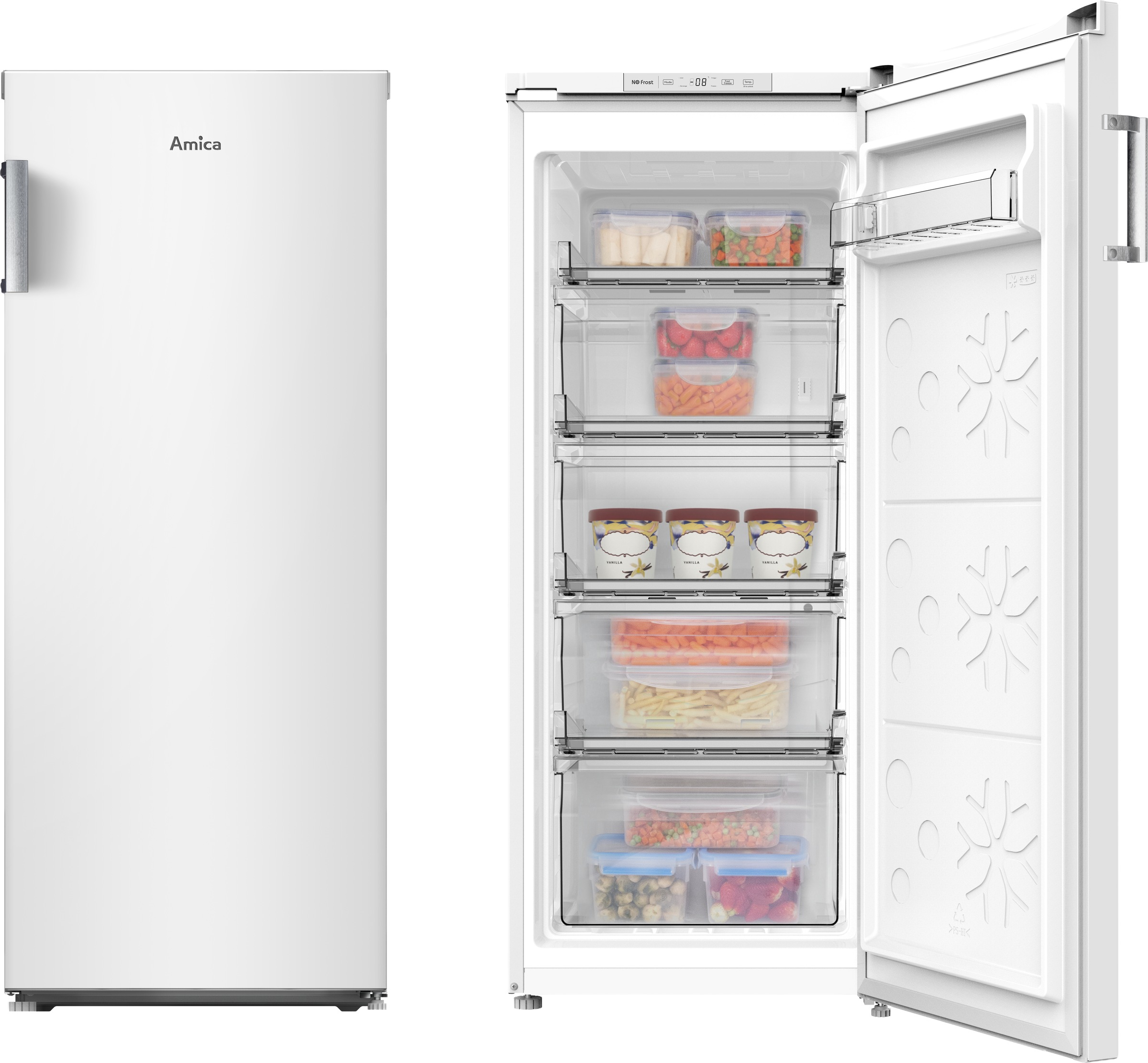 Amica Gefrierschrank »GSN 321 105 W« 116 cm hoch 48 cm breit NoFrost – nie wieder manuell abtauen