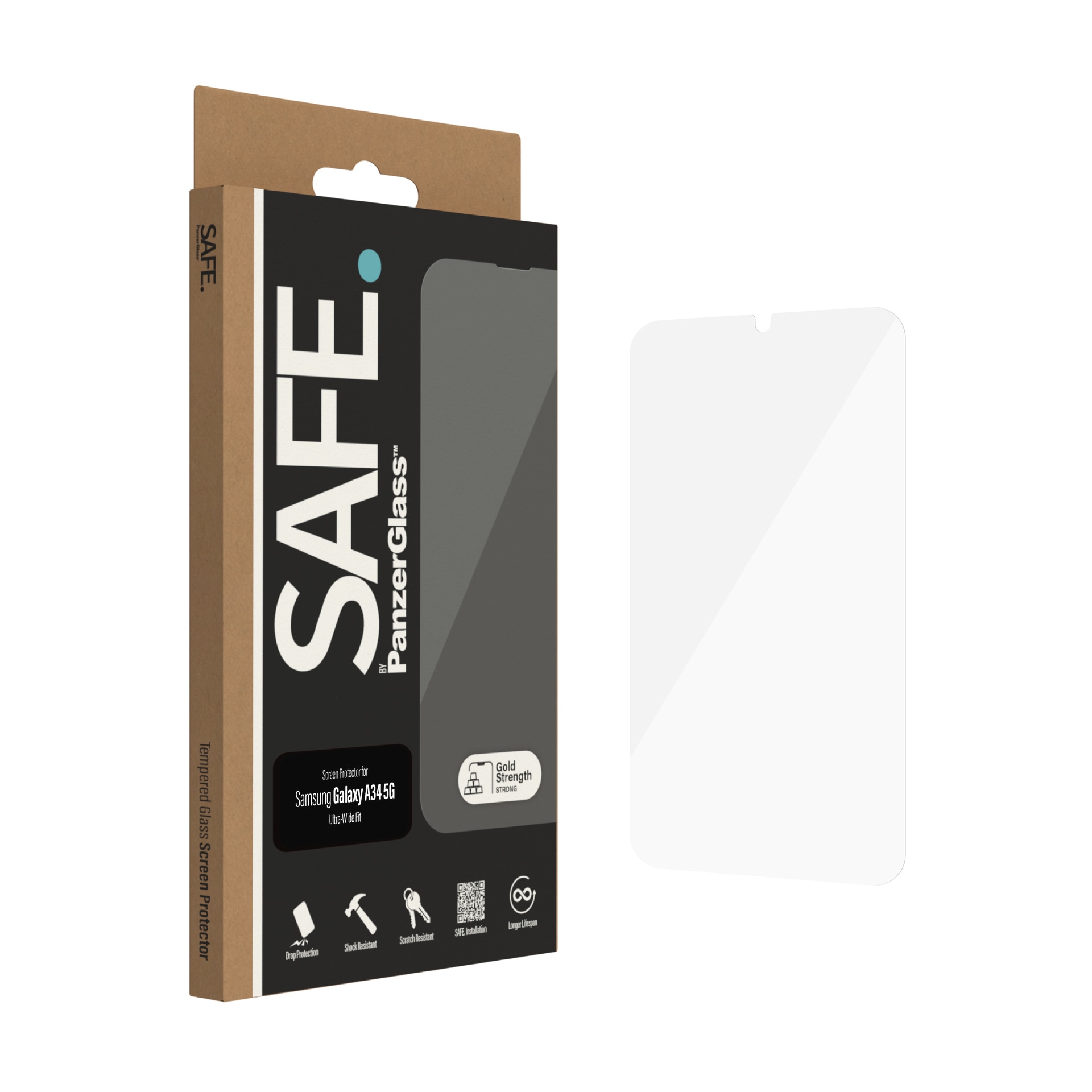 Displayschutzglas »Screen Protector Ultra Wide Fit«, für Samsung Galaxy A34 5G, (1...