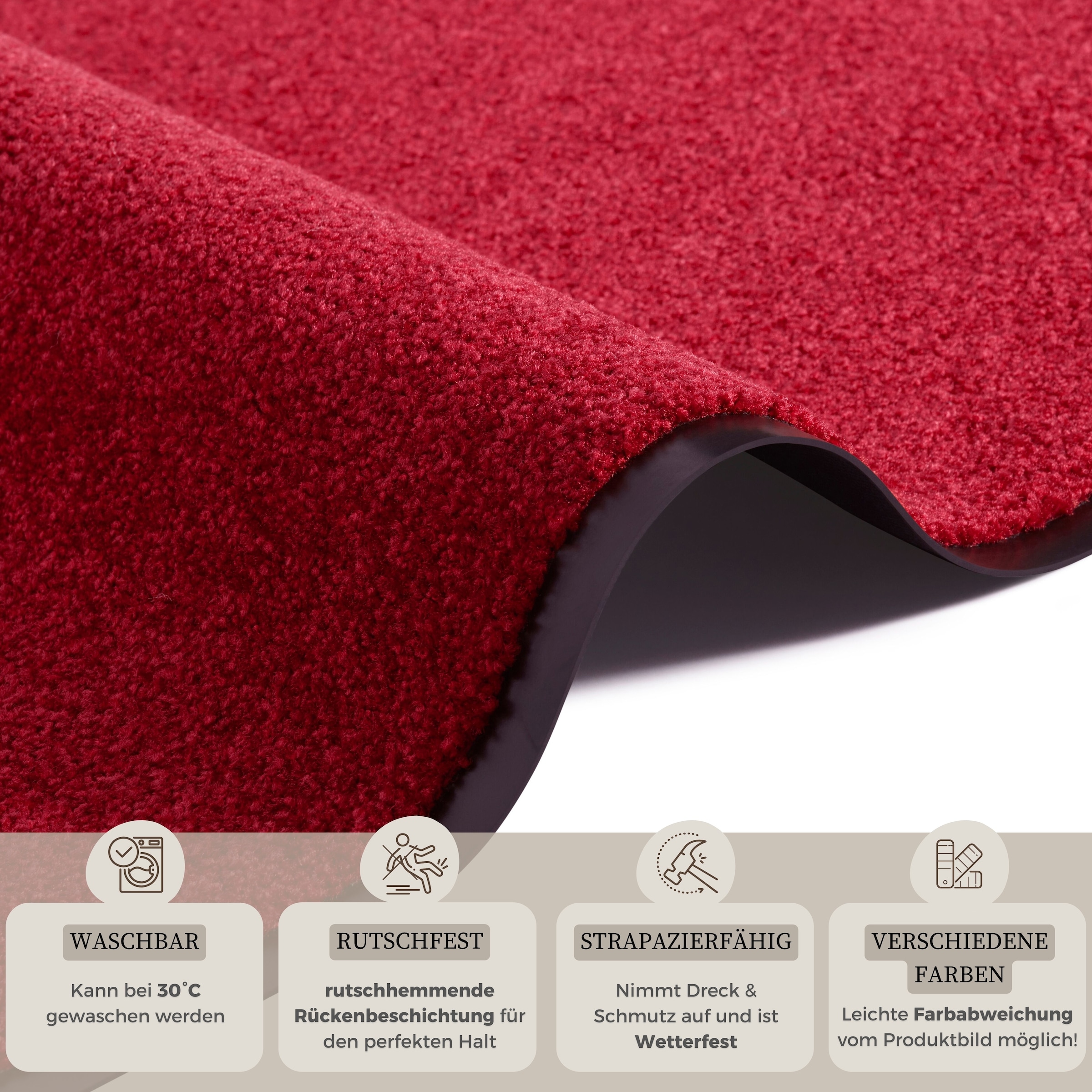 HANSE Home Fußmatte »Wash & Clean«, rechteckig, 7 mm Höhe, Schmutzfangmatte, Türmatte, In- und Outdoor, Teppich, Läufer, waschbar
