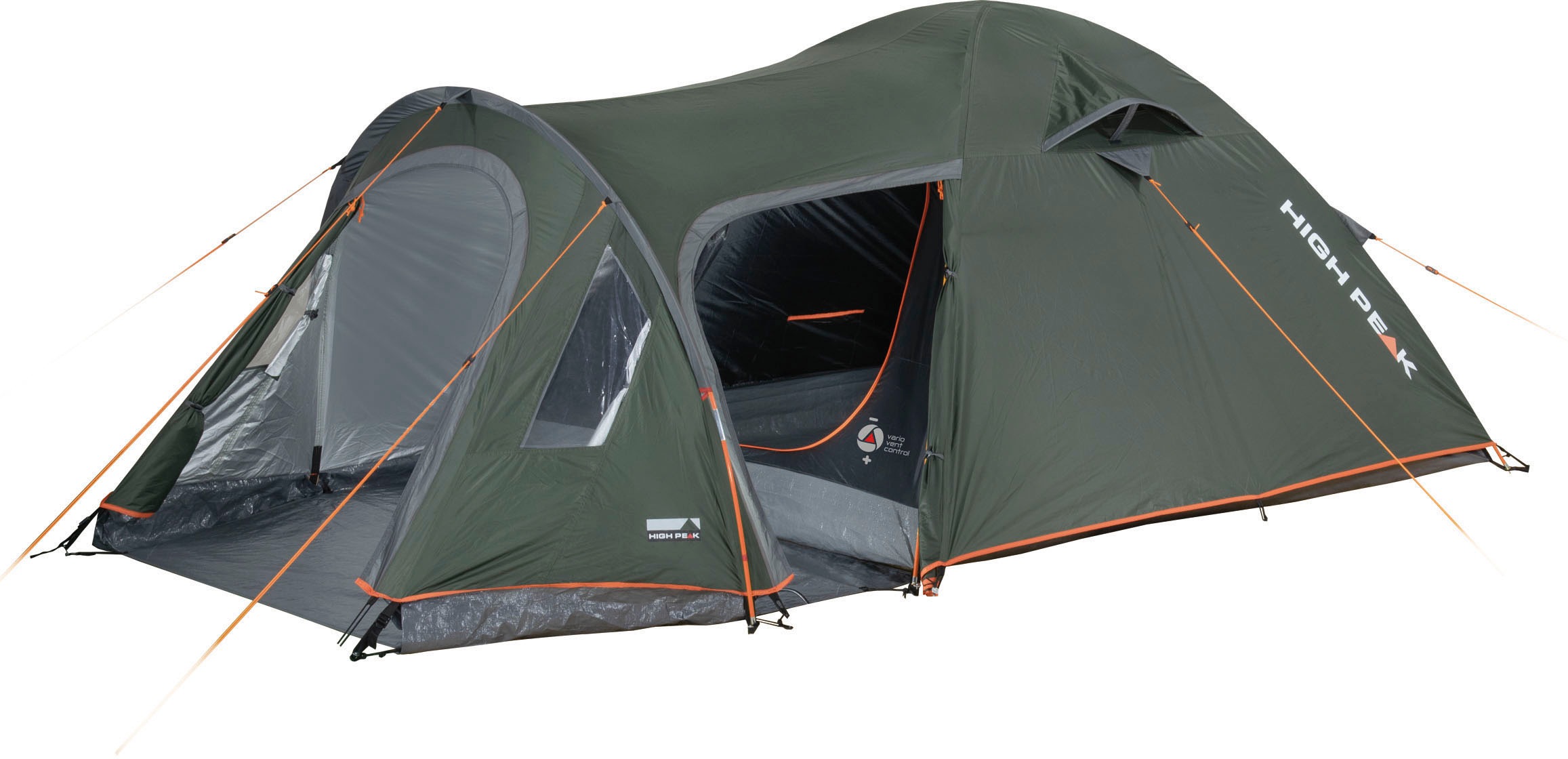 High Peak Kuppelzelt »Zelt Kira 4.1« 4 Personen in grün, Größe B/H/L: 250 cm x 135 cm x 375 cm