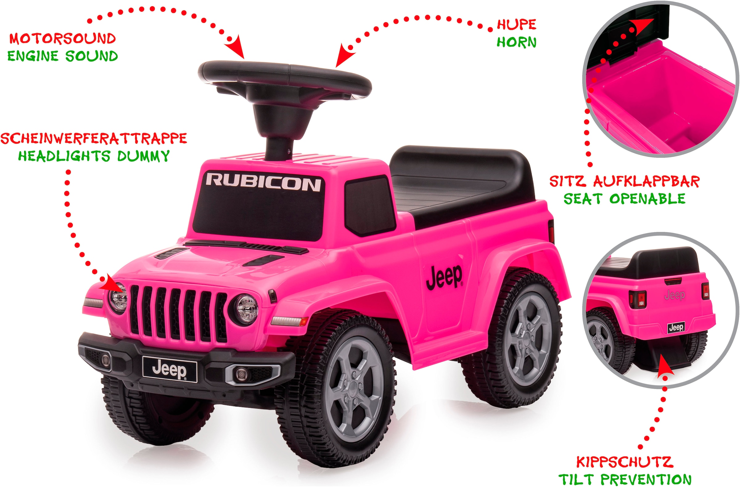 Jamara Rutscherauto »Jeep® Gladiator« mit Sound