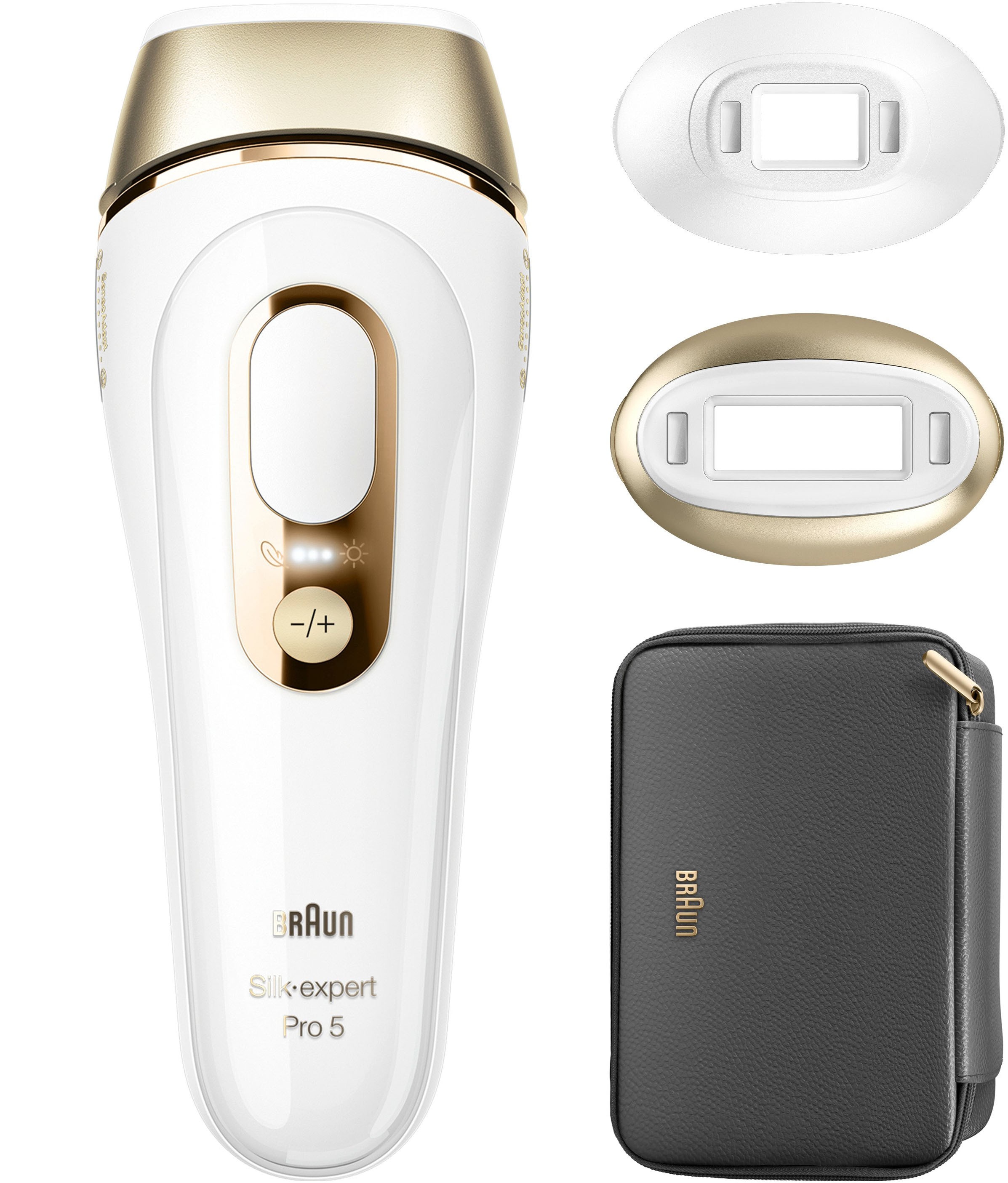 Braun IPL-Haarentferner »Silk·expert Pro 5 PL5140« pro Minute bis zu 125 Lichtimpulse 2 Aufsätze, mit Aufbewahrungstasche
