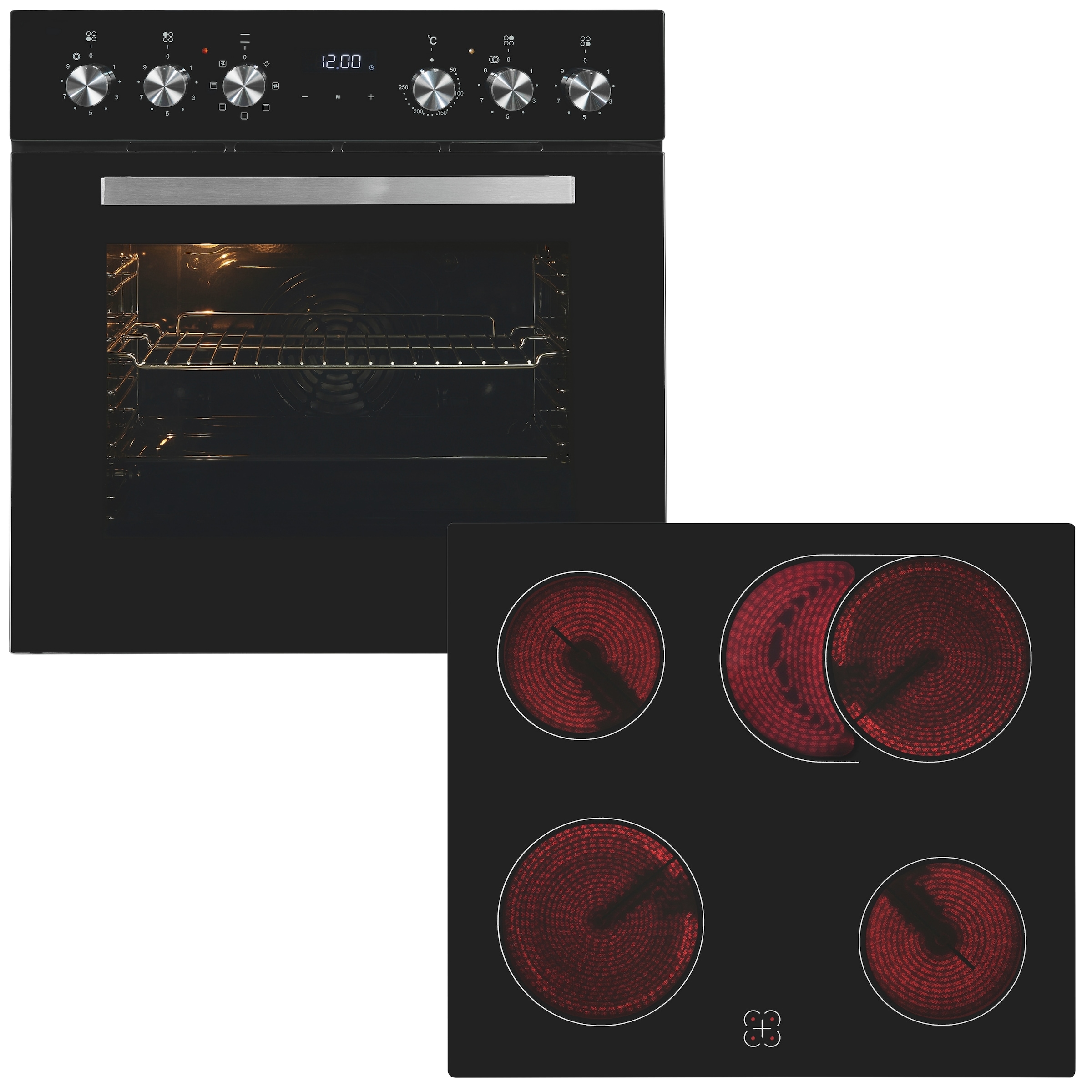 exquisit Elektro-Herd-Set »EHE157-UBZ-020 schwarz«