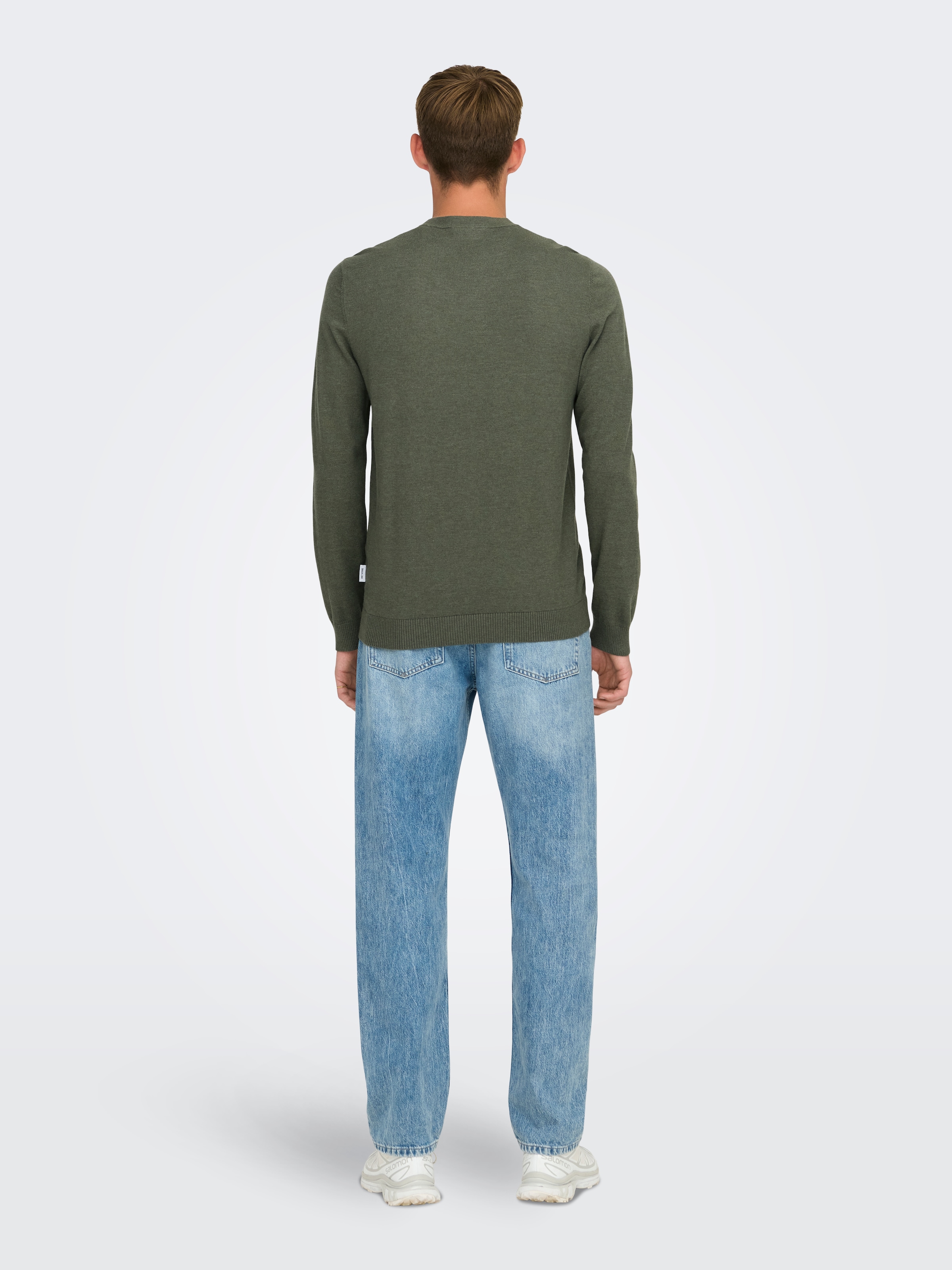 ONLY & SONS Strickpullover »ONSLOUI REG 12 MEL CREW KNIT NOOS«