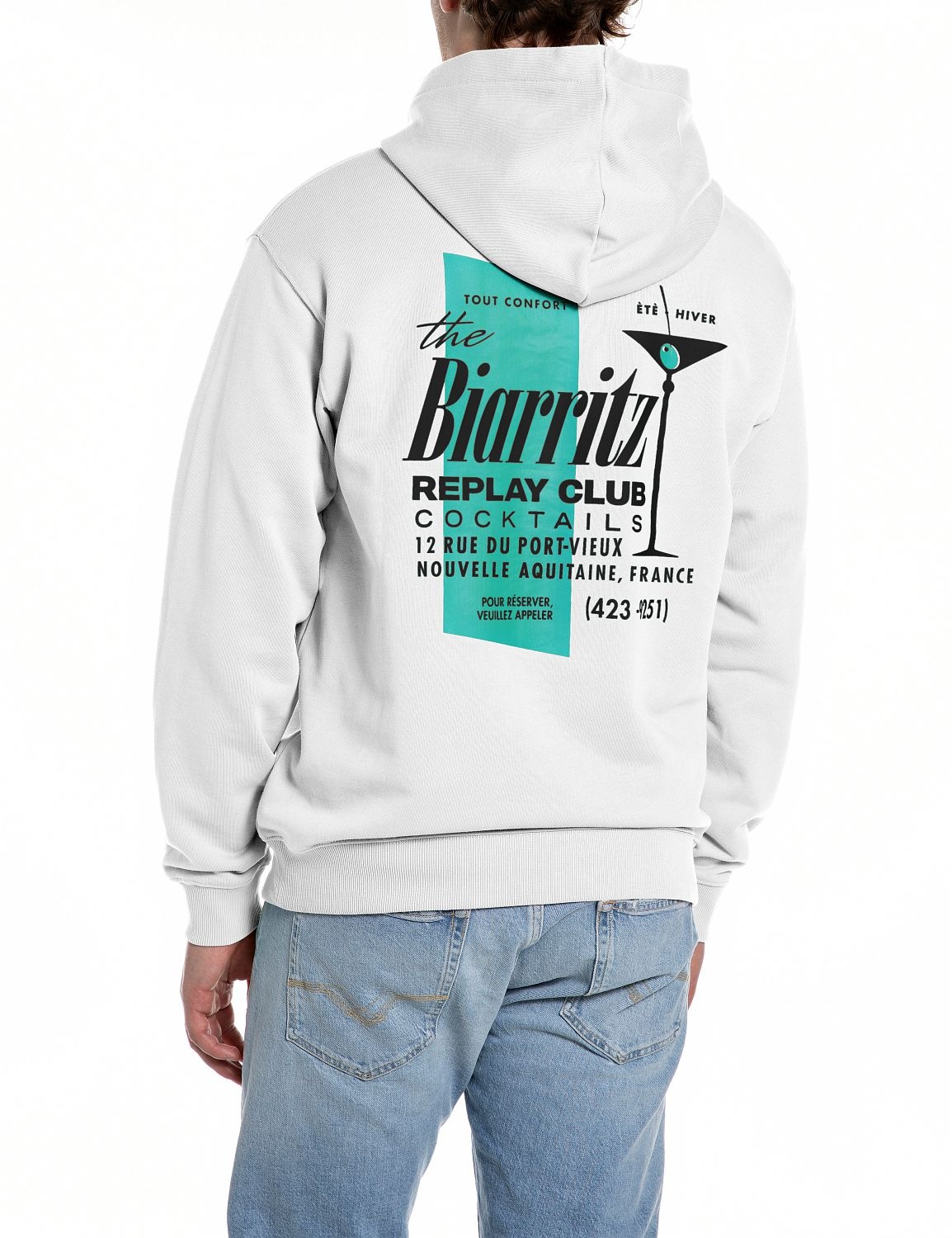 Replay Hoodie , mit großem Rückenprint
