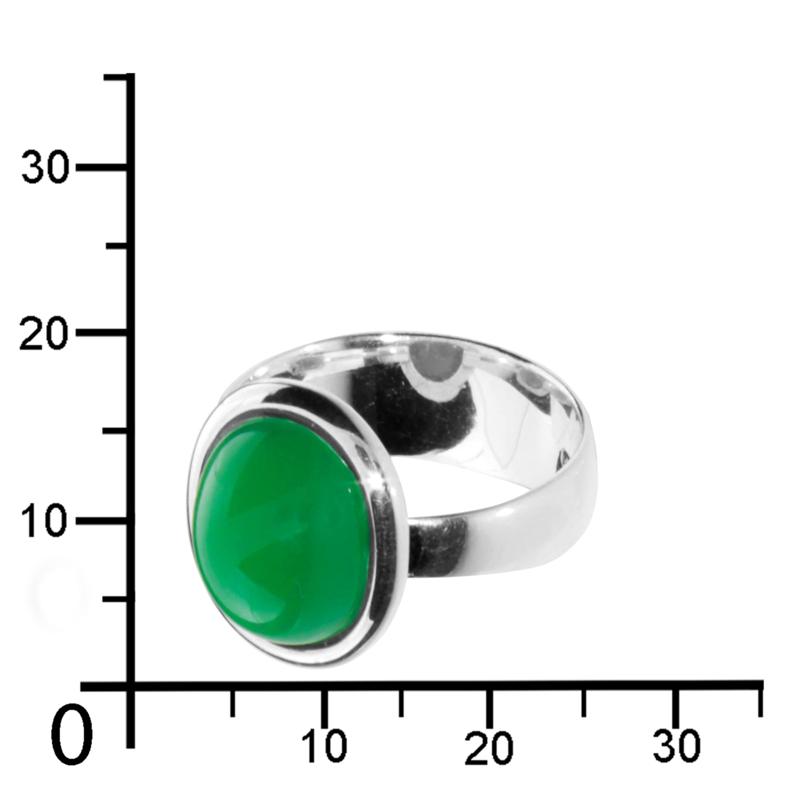 OSTSEE-SCHMUCK Fingerring »- Classic 12x10 - Silber 925/000 - Grünachat«
