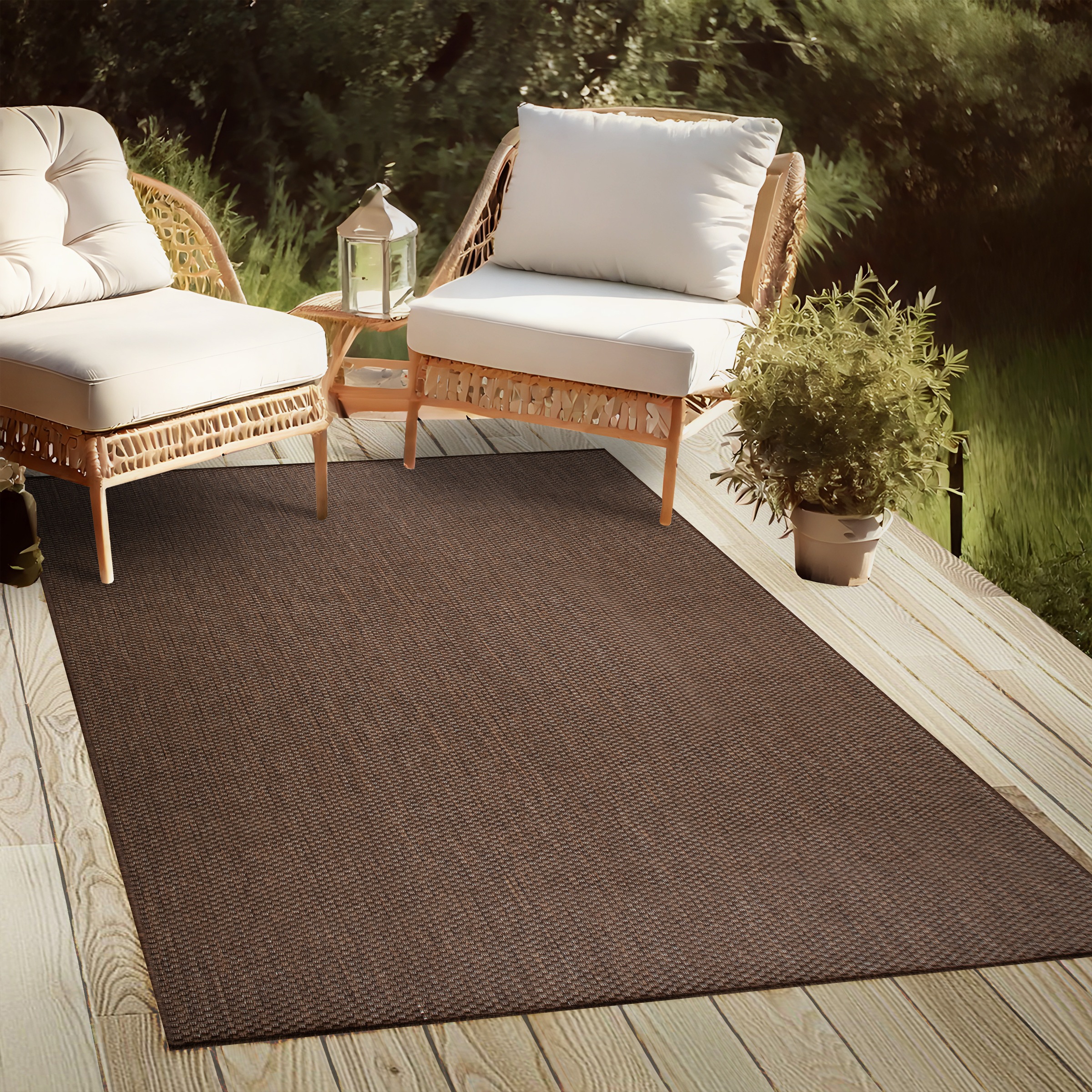 my home Teppich »Venedig auch als Läufer erhältlich«, rechteckig, 4 mm Höhe, In- und Outdoor geeignet, Sisal-Optik, Wetterfest & UV-beständig