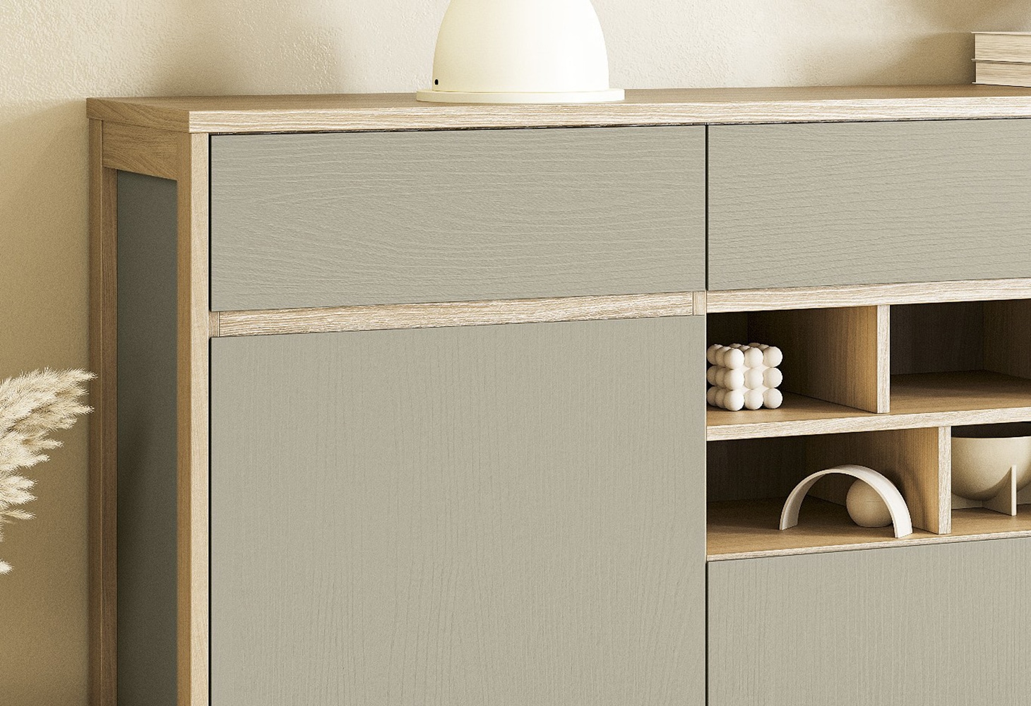 Home affaire Sideboard »Stranda, moderner Schrank, Kommode im Scandi-Style, 165 cm breit«, elegante Rahmenoptik, ausreichend Stauraum, vielseitig einsetzbar