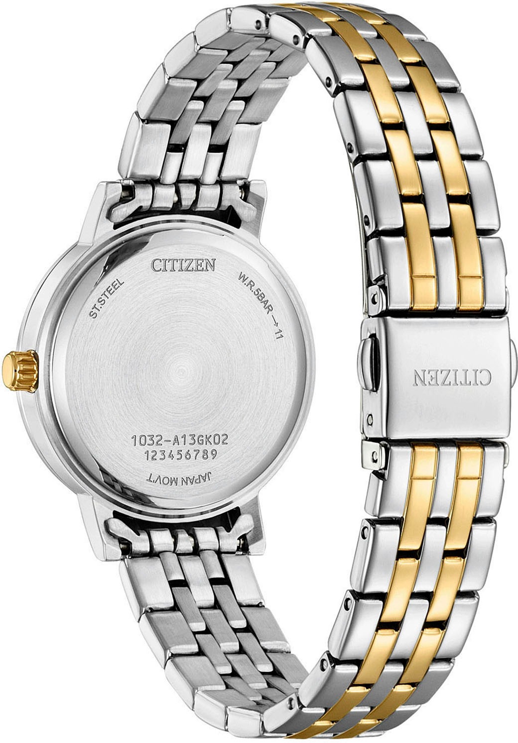 Citizen Quarzuhr, Armbanduhr, Damenuhr, Edelstahlarmband, analog