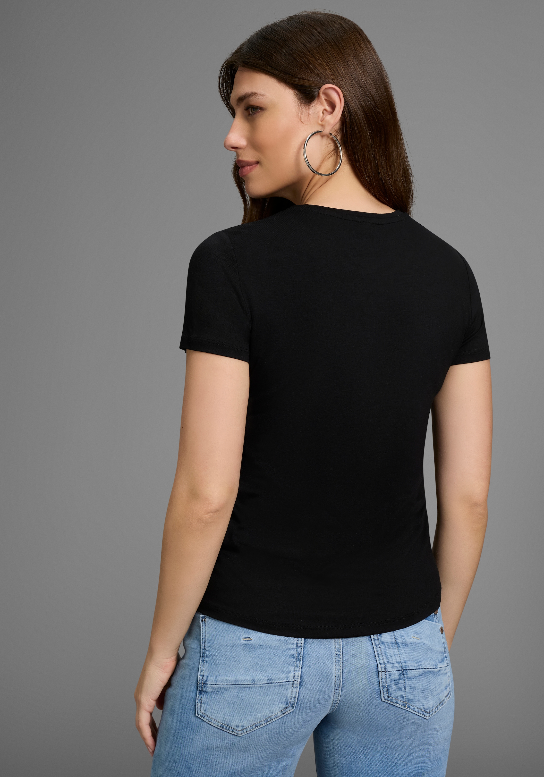 Laura Scott T-Shirt, mit Folien-Print - NEUE KOLLEKTION
