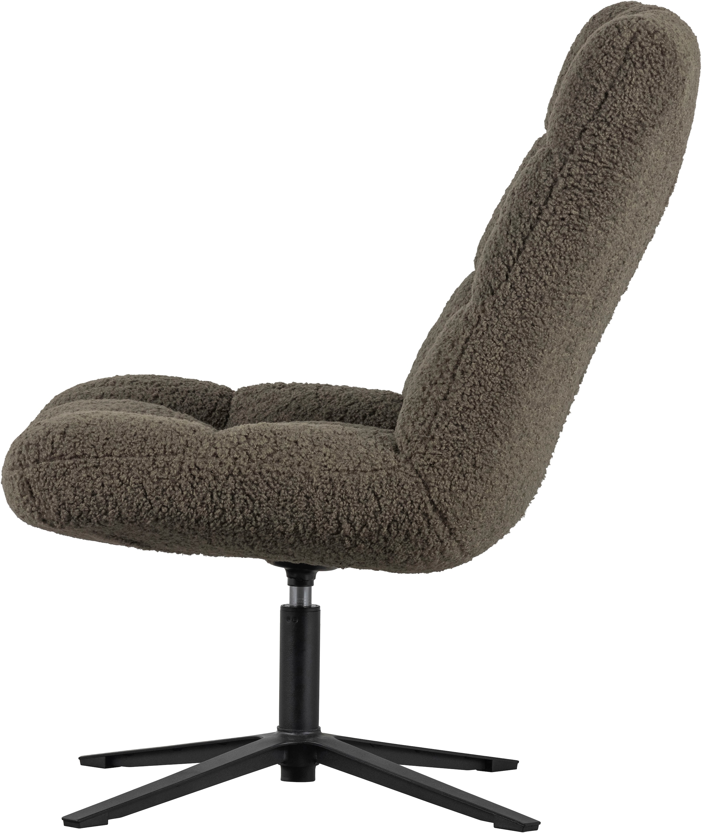 WOOOD Drehsessel »Job mit Teddy-Bezug und Drehmechanismus B 70 x T 85 x H 101 cm« Sehr hohe Verschleißfestigkeit, Tragkraft 140 kg, 360° Drehmechanismus