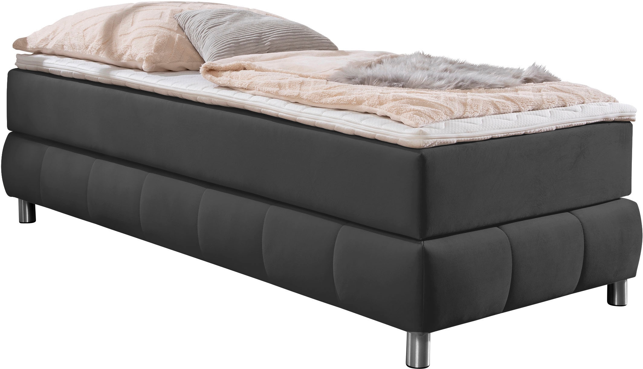 Home affaire Boxspringbett »Salo« Ohne Kopfteil, inkl. Topper, auch in Überlänge 220 cm