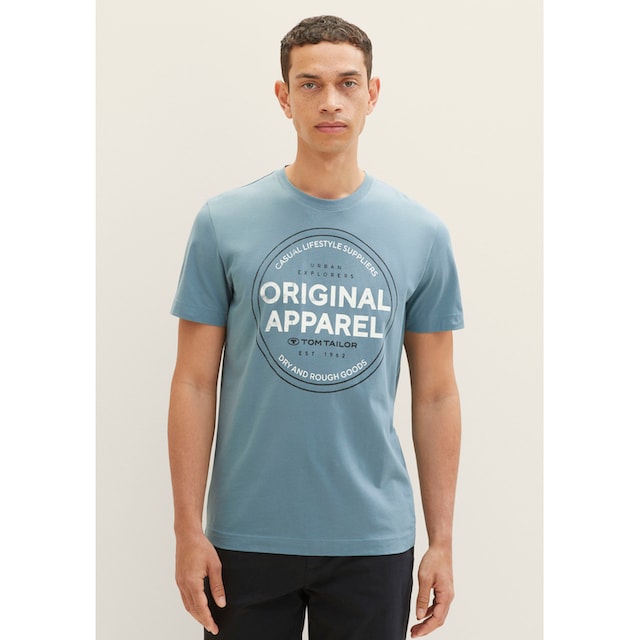 TOM TAILOR T-Shirt, (Packung, 2 tlg.), 1x mit großem Print 1x mit kleinem  Logo auf der Brust online kaufen bei OTTO
