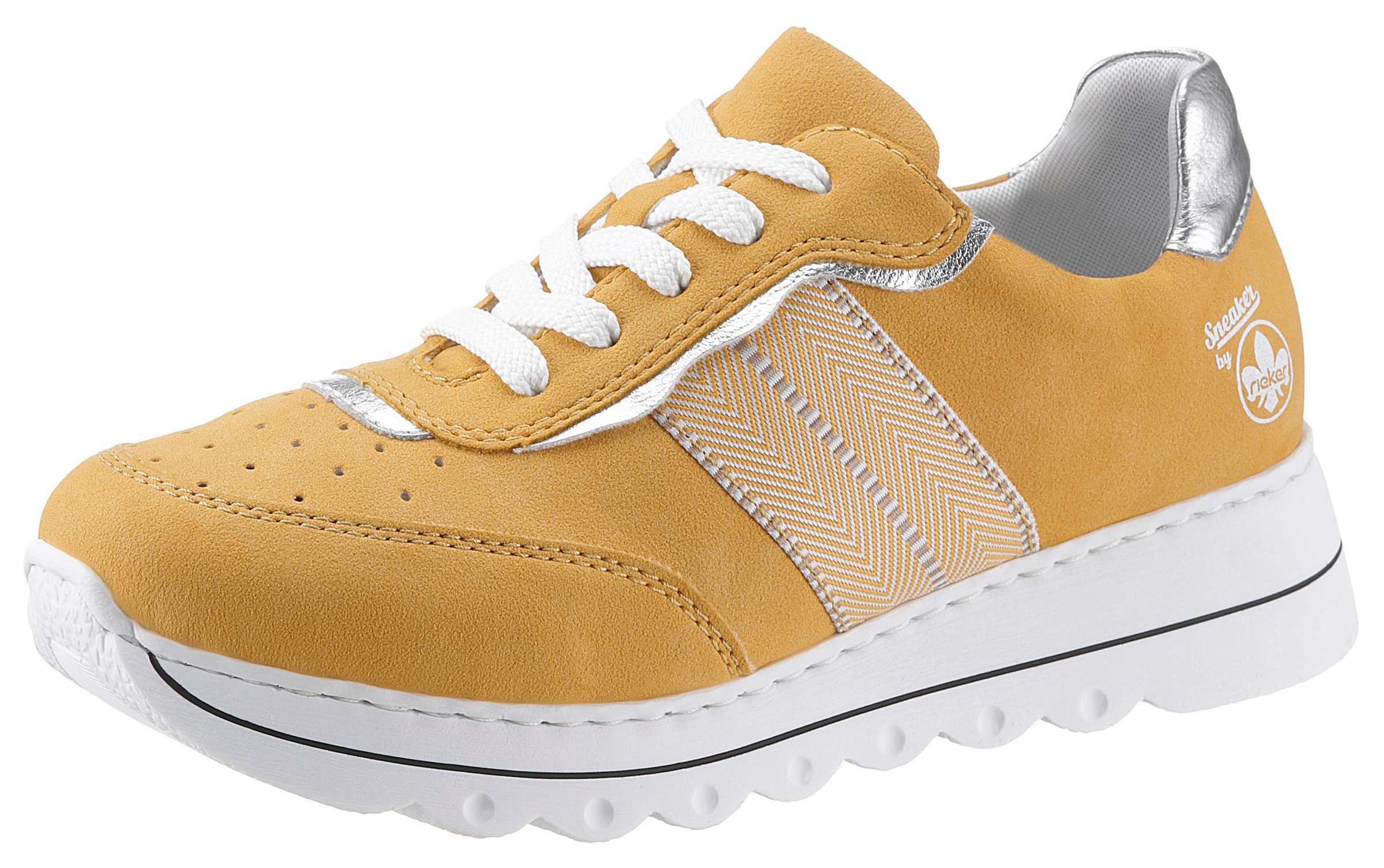 Rieker Plateausneaker, mit Metallic-Besatz