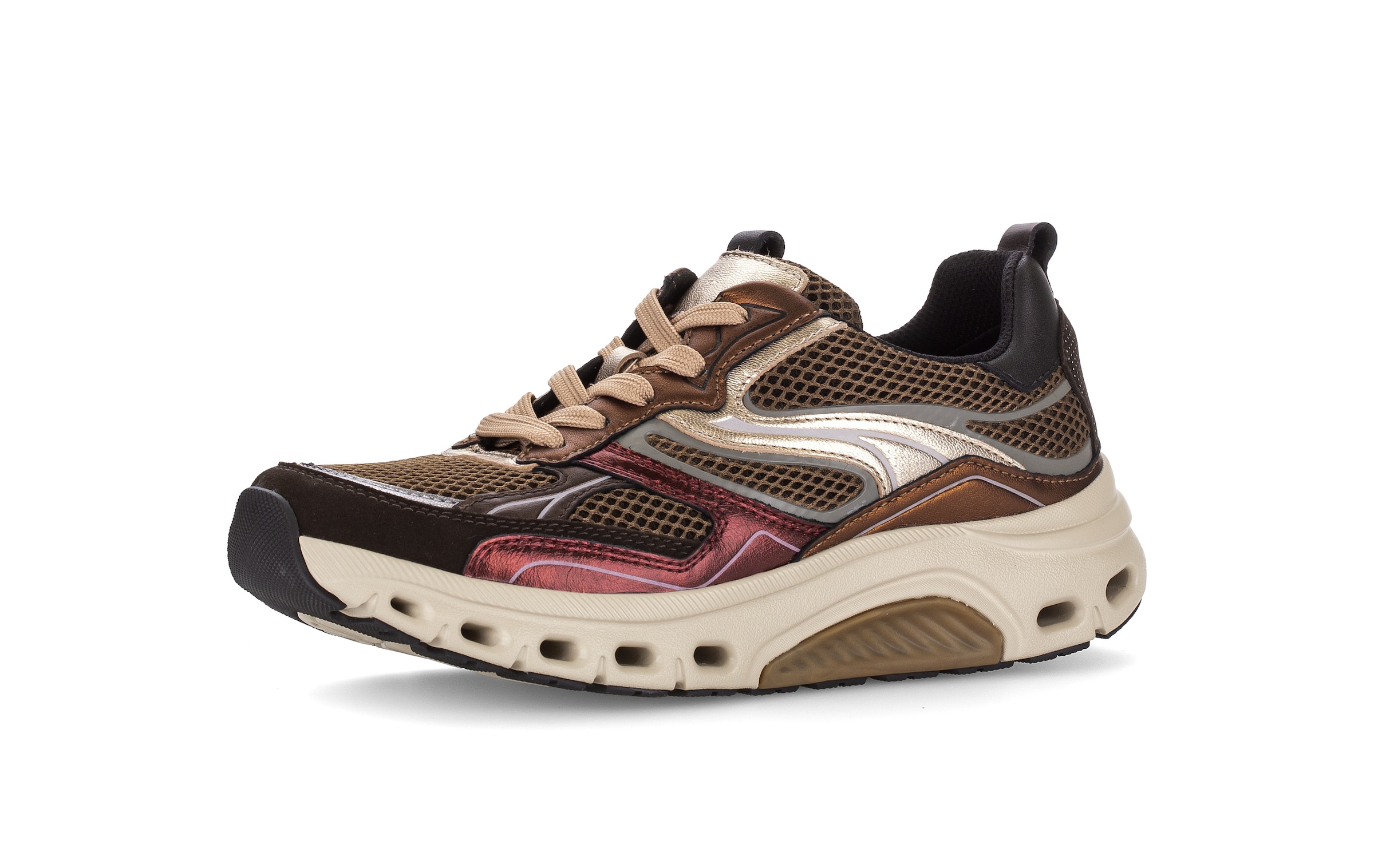 rollingsoft Keilsneaker  Schnürer, Halbschuh, Freizeitschuh mit modischen Besätzen, G-Weite