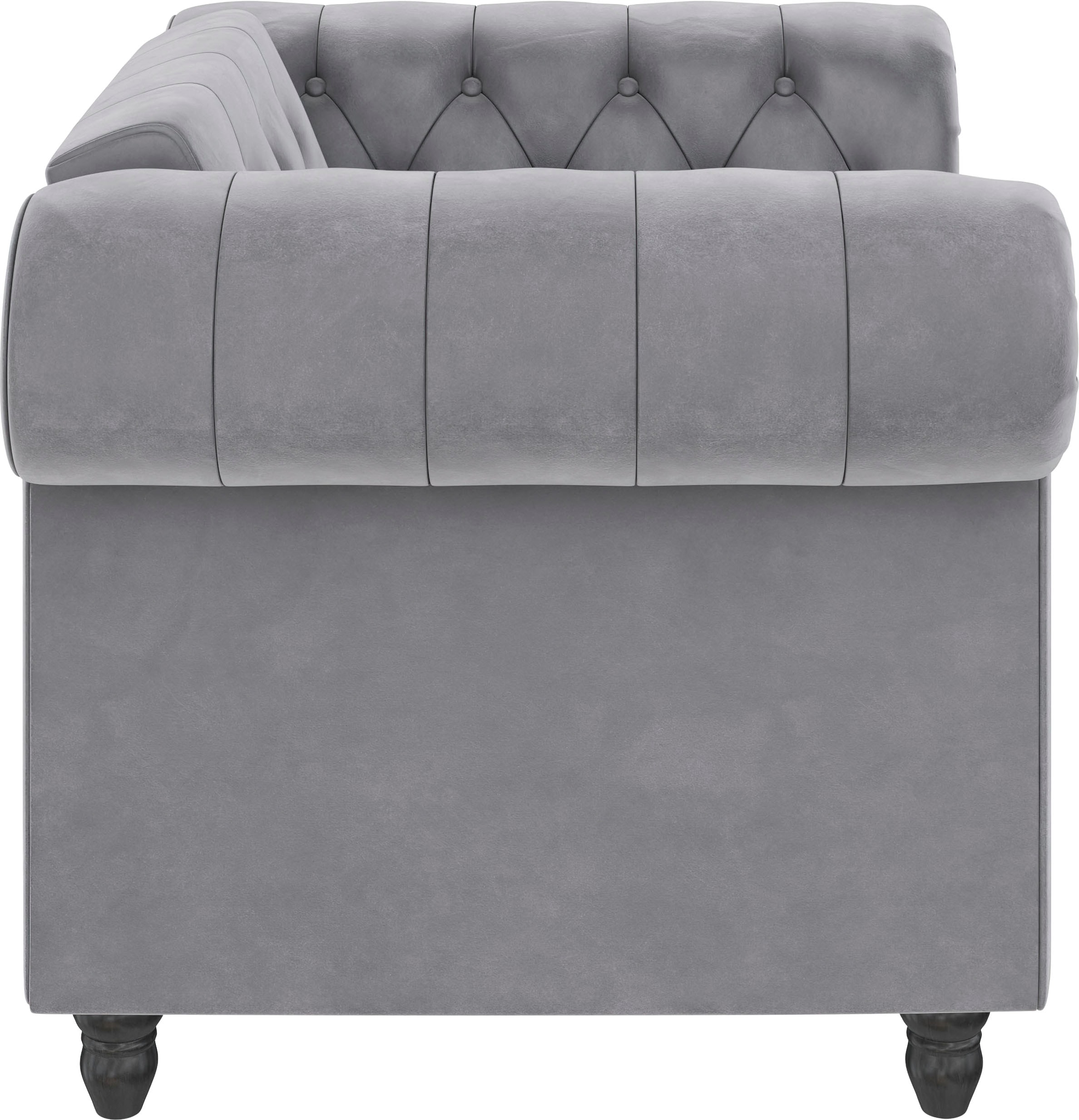 Dorel Home Chesterfield-Sessel »Felix«, mit Rückenlehne 3-fach verstellbar, Beine Massivholz, Sitzhöhe 46 cm