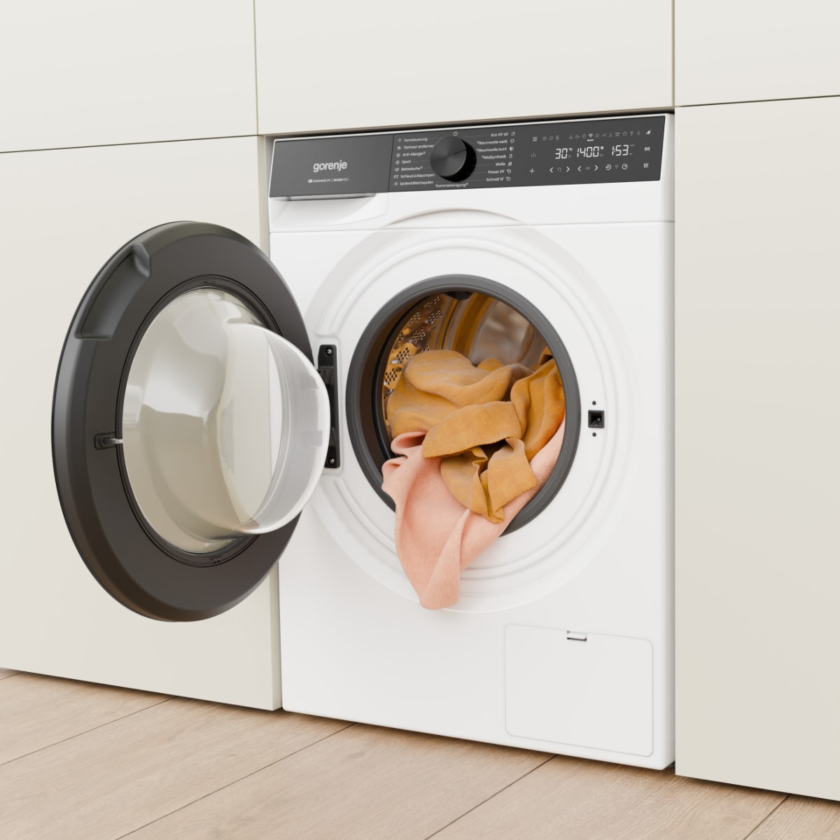 GORENJE Waschmaschine G600 »W5G684A3T1« 8 kg 1400 U/min 30% besser als Energieklasse A, FastWash Pro 29 min.