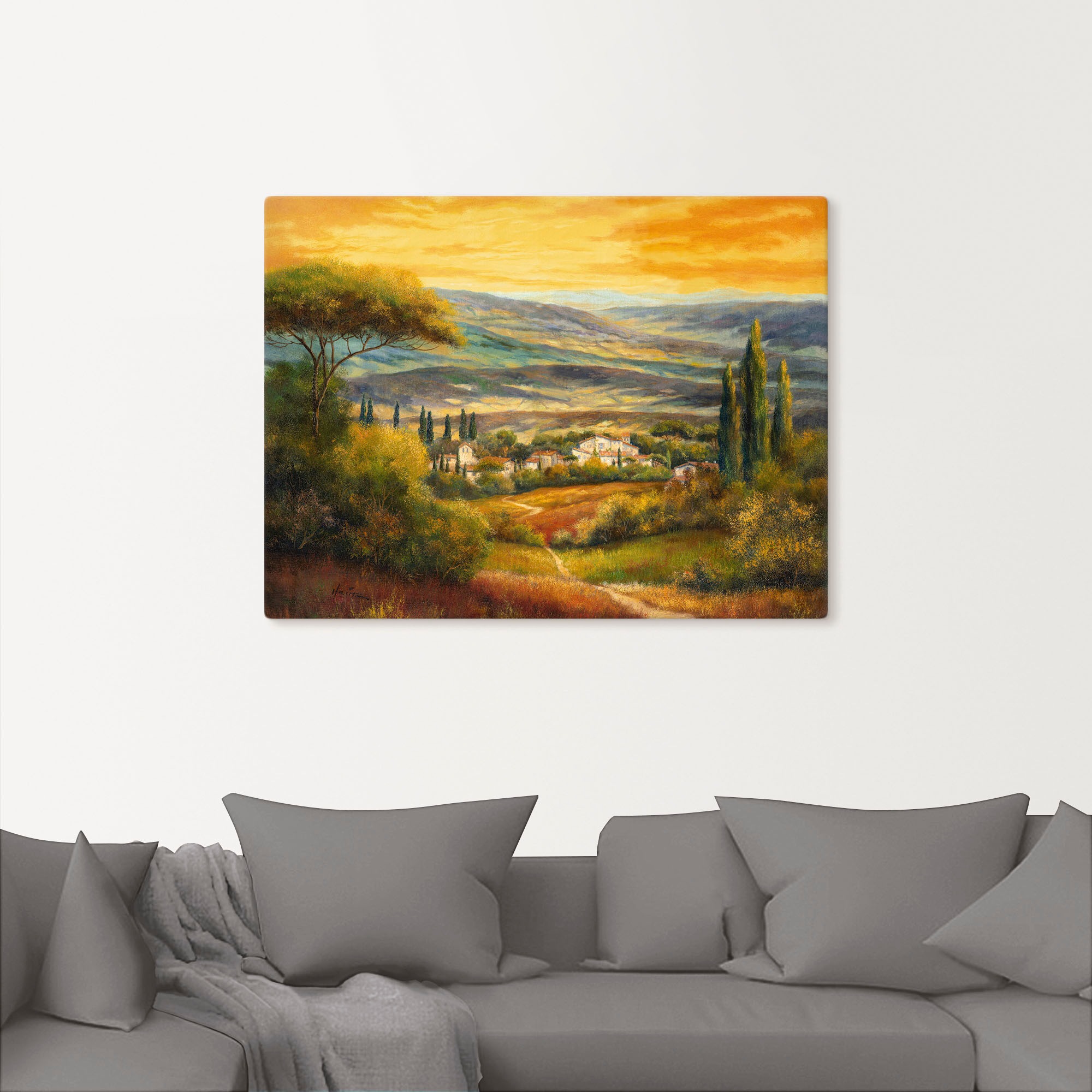 Artland Wandbild »Toskanatal«, Europa, (1 St.), als Leinwandbild, Poster, Wandaufkleber in verschied. Größen