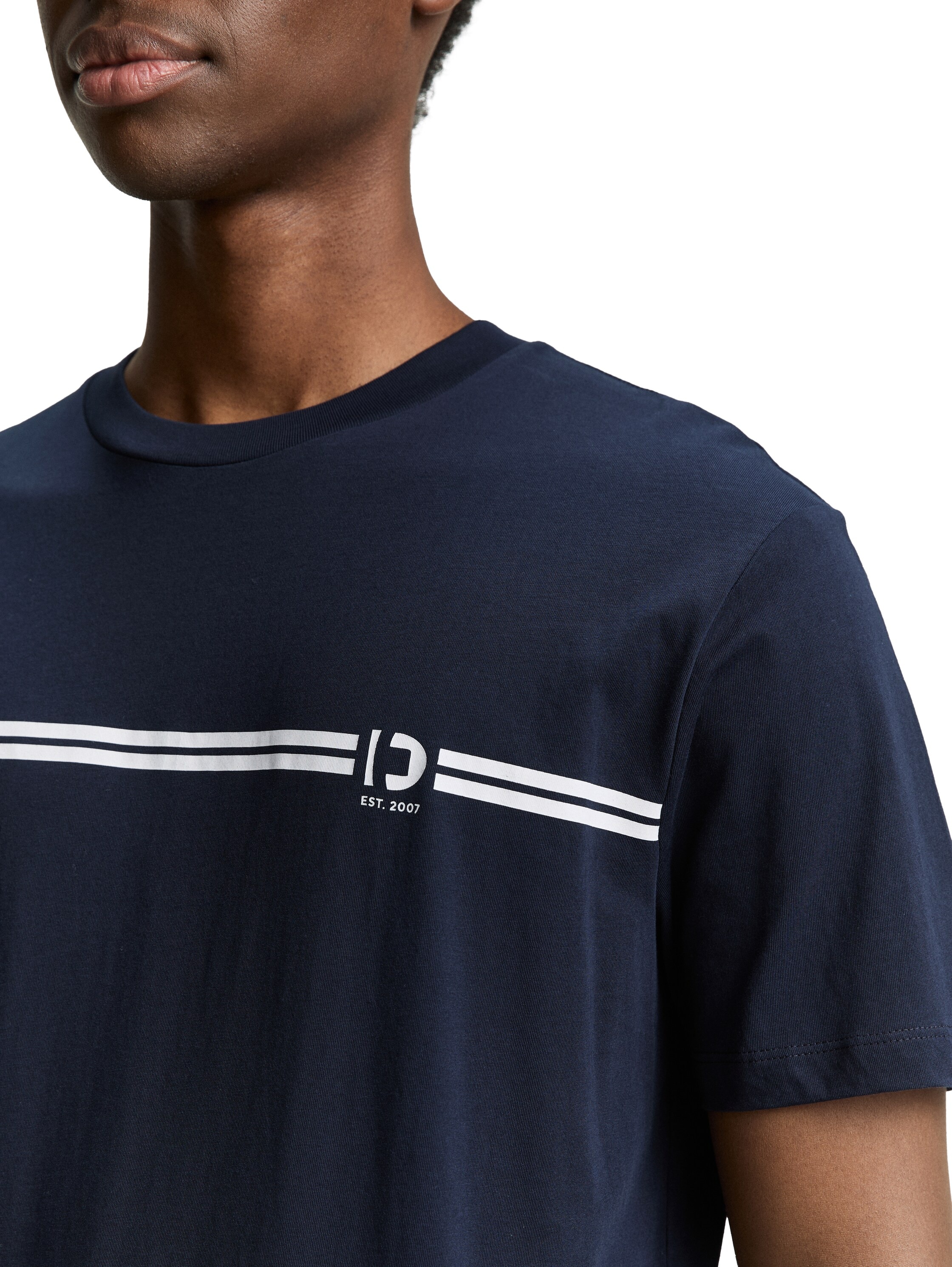 TOM TAILOR Denim T-Shirt, (Packung, 3 tlg.), mit Logo-Print