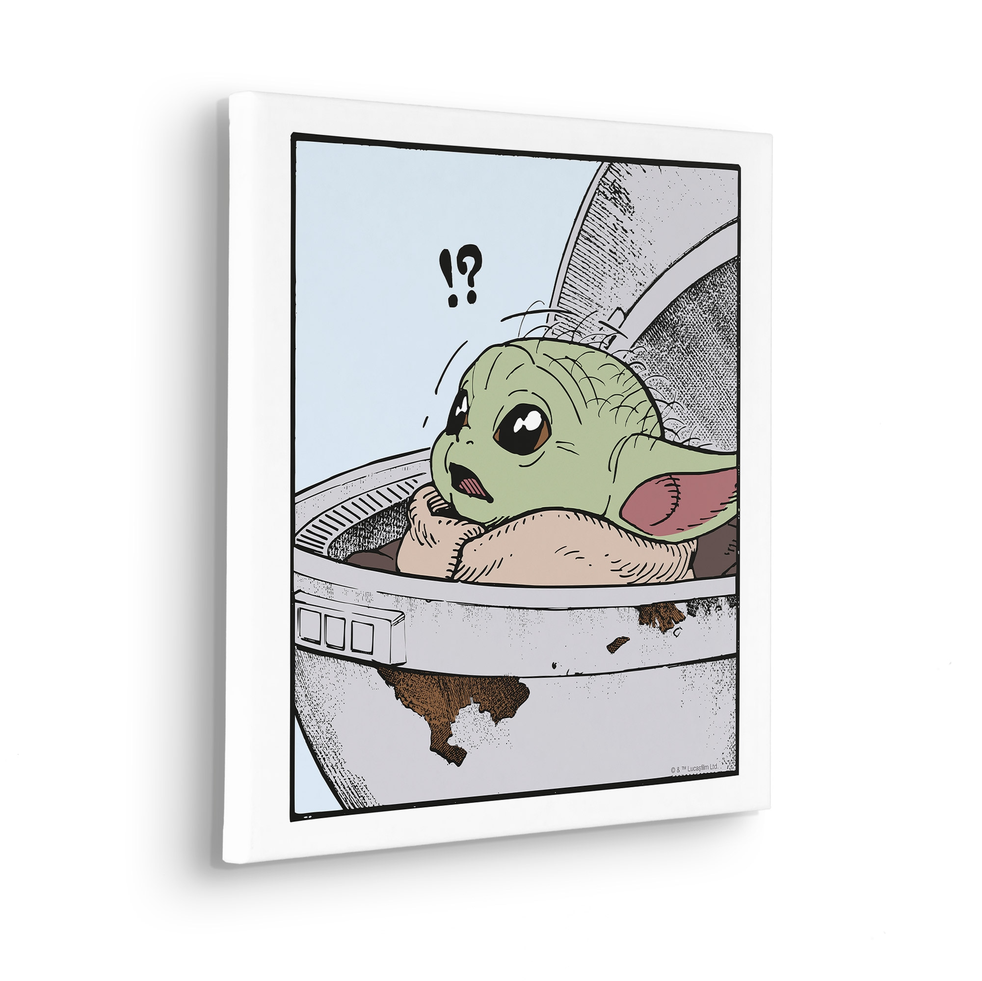 Komar Leinwandbild »Star Wars The Mandalorian Grogu Shocked«, Disney, (1 St.), 40 x 40 cm (Breite x Höhe) - Kinderzimmer, Dekoration