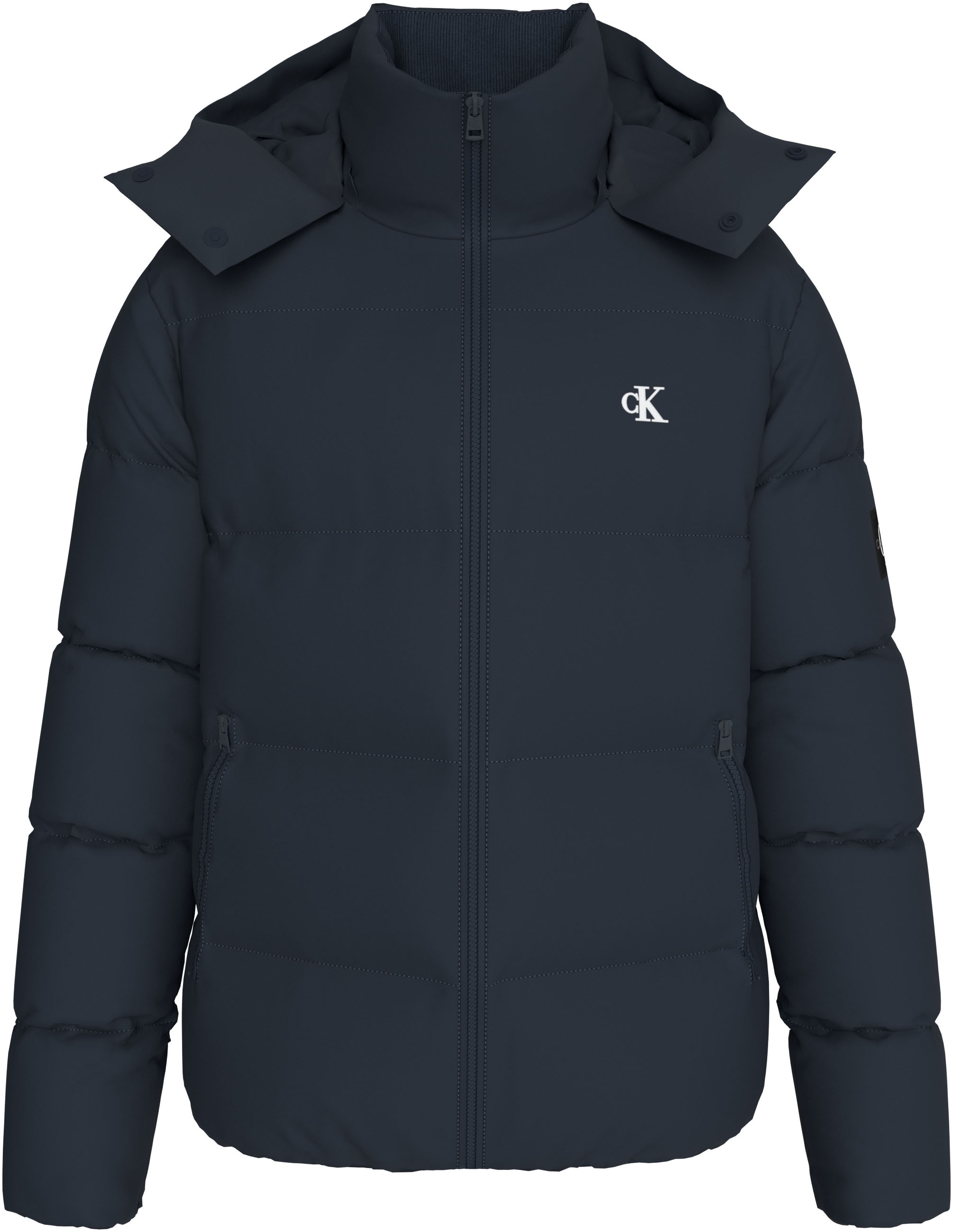 Calvin Klein Jeans Outdoorjacke »ESSENTIALS DOWN JACKET«, mit Kapuze, mit Logoprägung