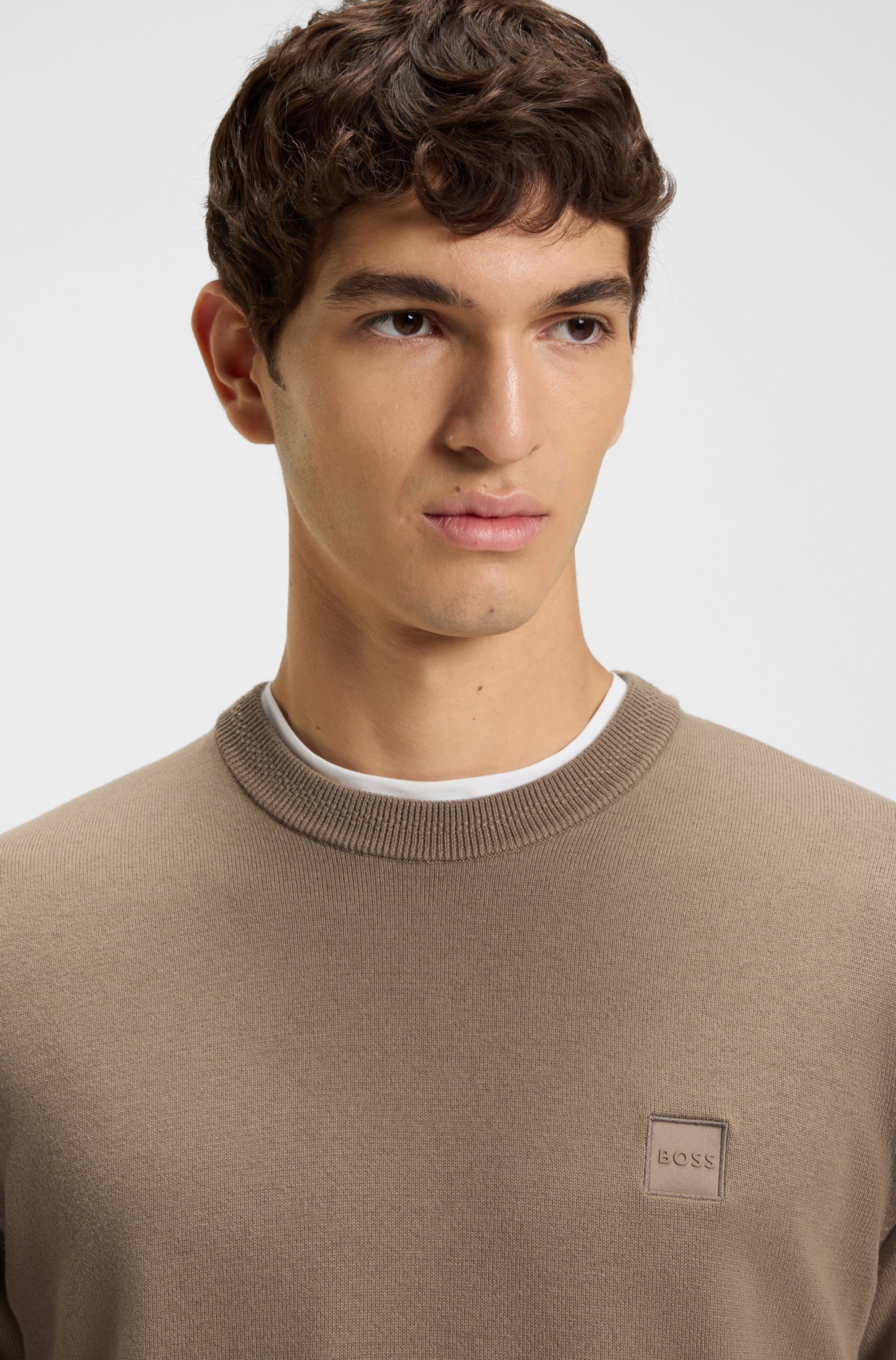 BOSS ORANGE Strickpullover »Kanovano«, mit Rundhalsausschnitt