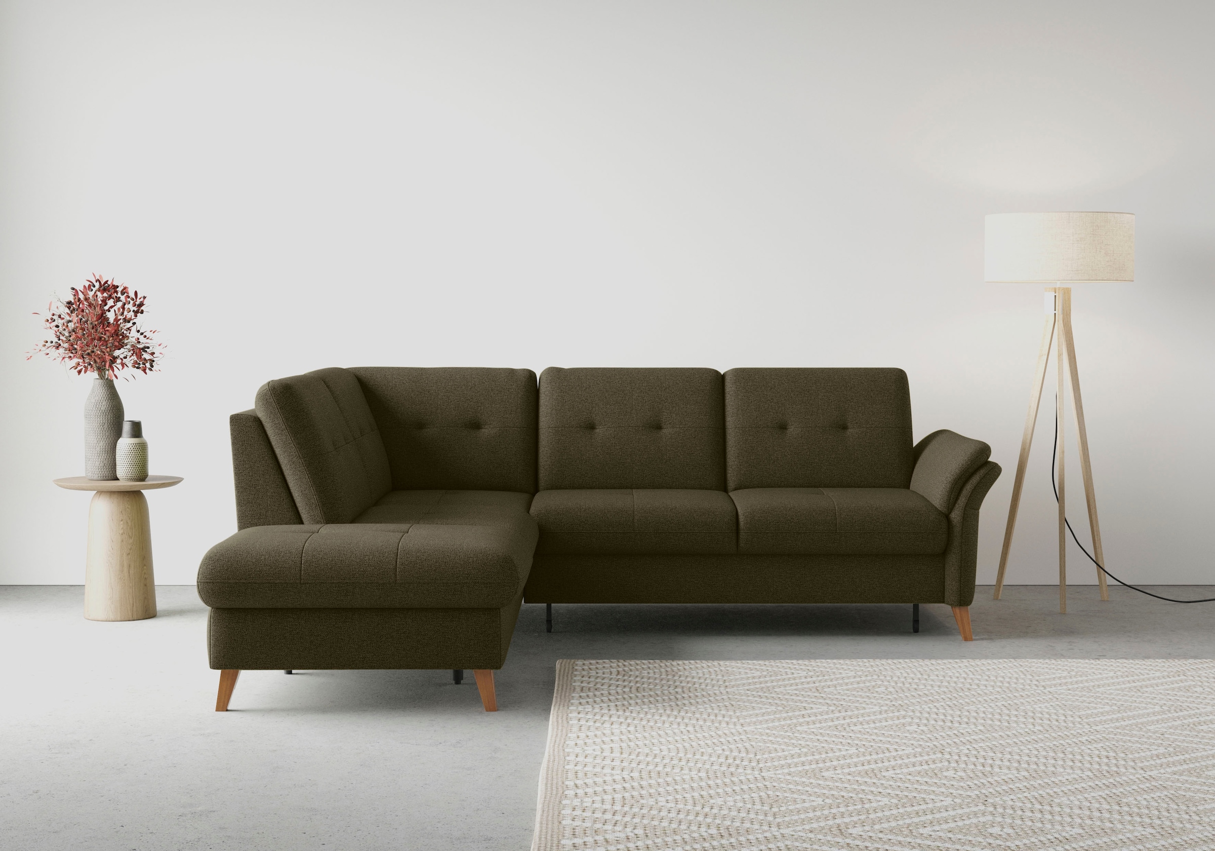 sit&more Ecksofa »Göteborg«, inkl. Sitztiefenverstellung, wahlweise mit Bettfunktion & Bettkasten
