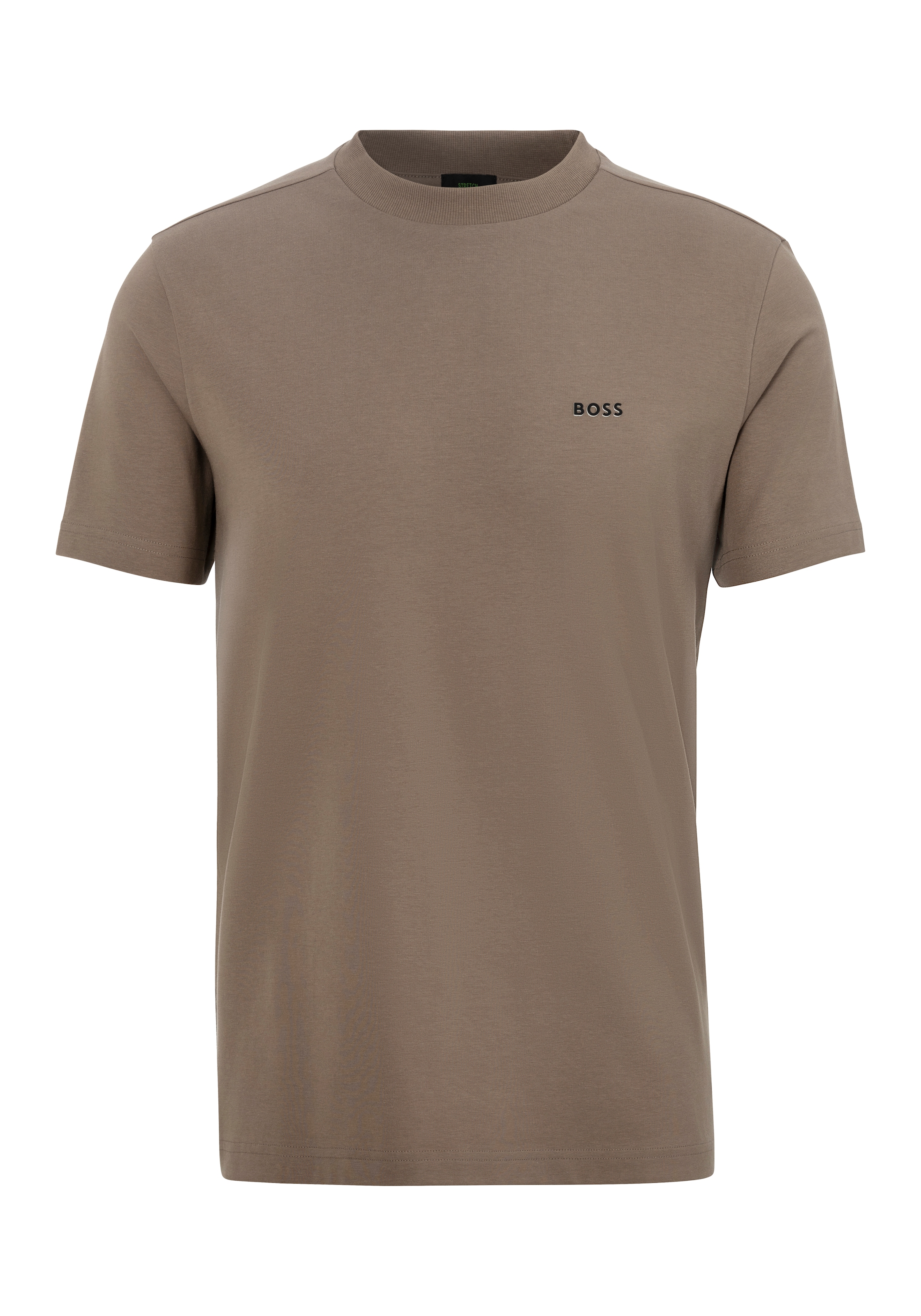 BOSS GREEN Rundhalsshirt »Tee«, mit gummiertem Kontrast-Logo