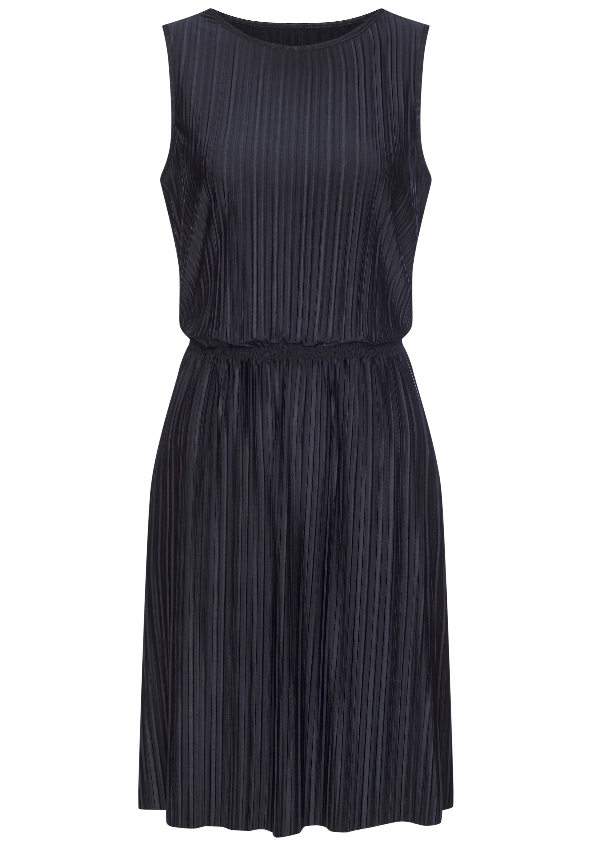 LASCANA Plisseekleid »aus schimmernder Ware« Ohne Taschen Partykleid, festliches Sommerkleid, Cocktailkleid