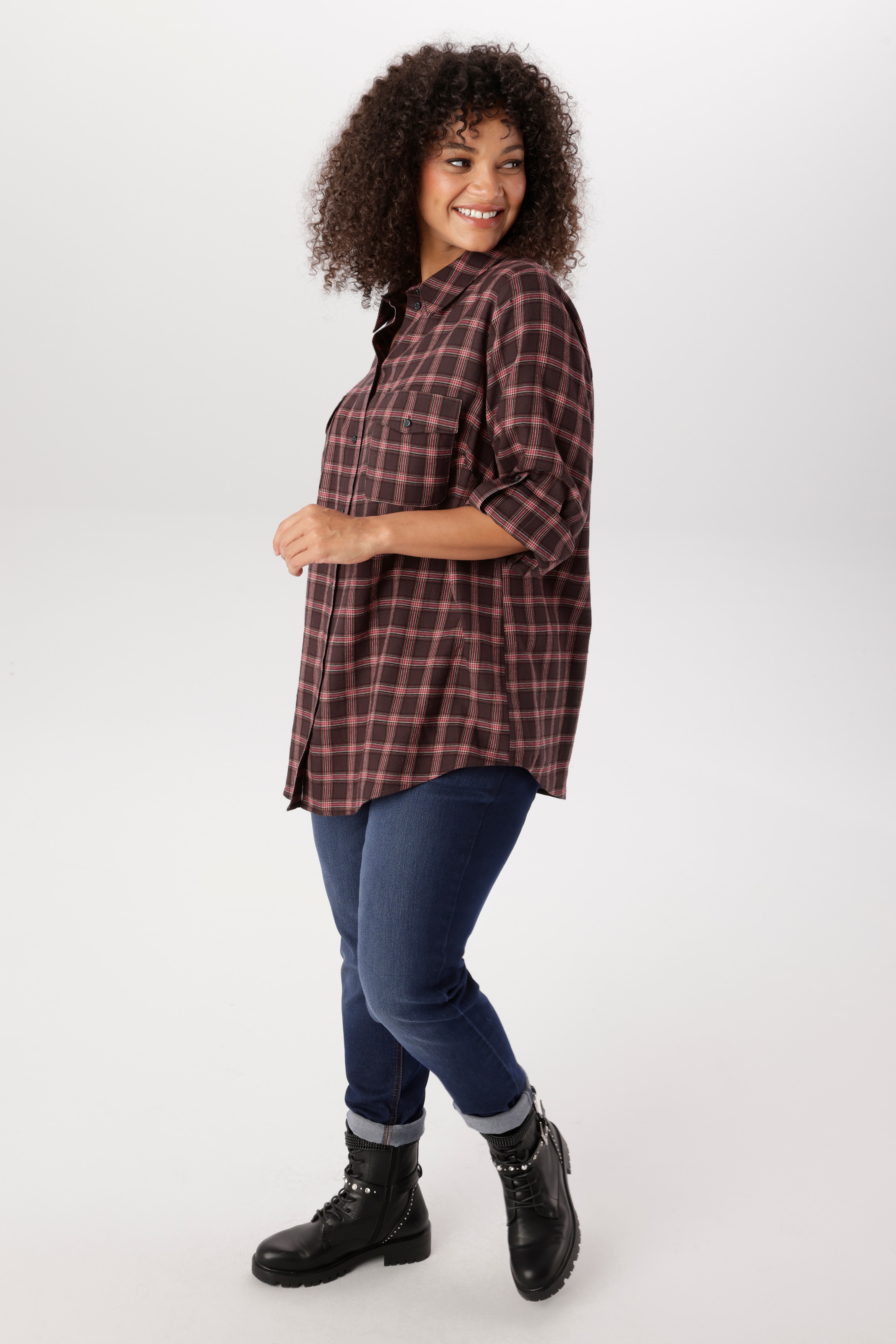 Aniston PLUS Karobluse in trendiges Karodessin - NEUE KOLLEKTION