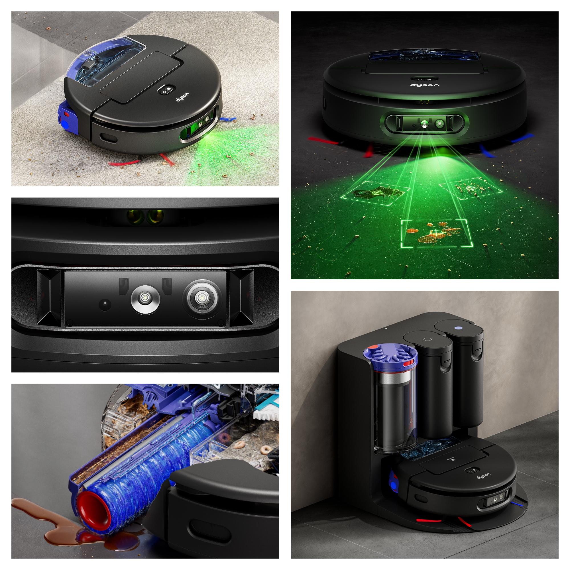 DYSON Saugroboter »spot+scrub Ai« Beseitigt versteckte Flecken mithilfe fortschrittlicher KI