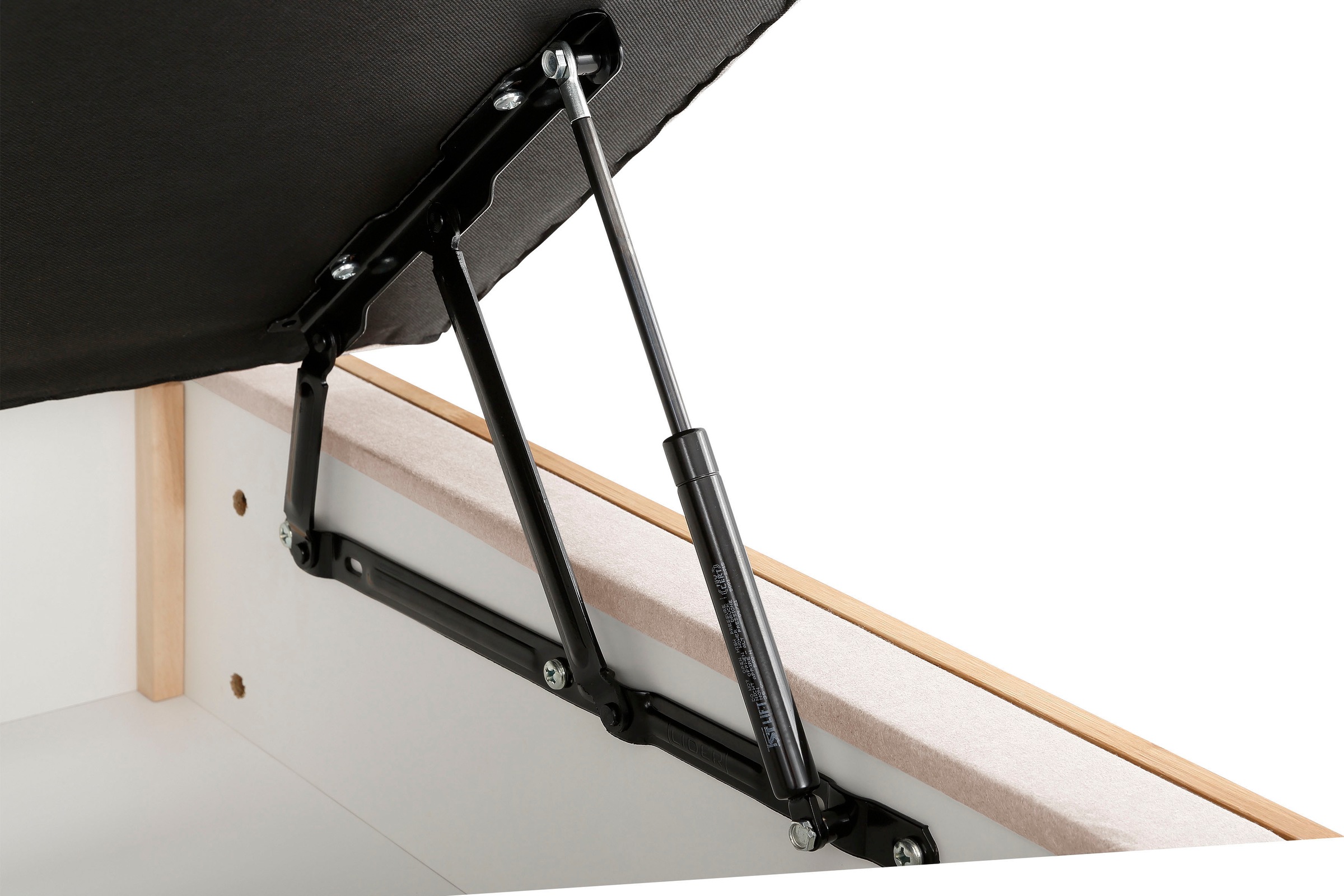 OTTO products Boxspringbett, LED-Beleuchtung, mit zertifizierten, recycelten Bezugsstoffen