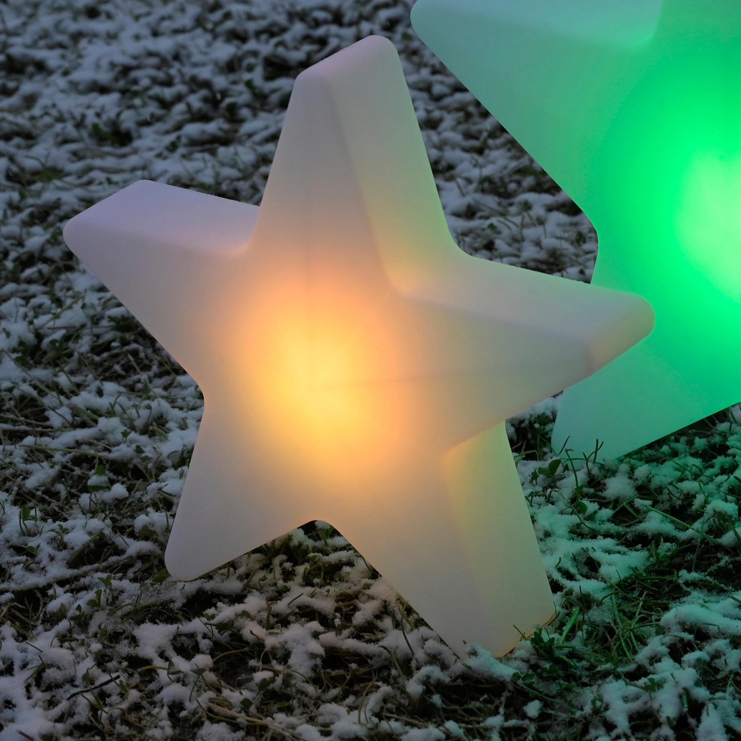 JUST LIGHT LED Gartenleuchte »AKKU STAR« LED-Board 1 Stk. RGB Akkubetrieben, IP44, Dimmbar über Infrarot-Fernbedienung, RGB+W,